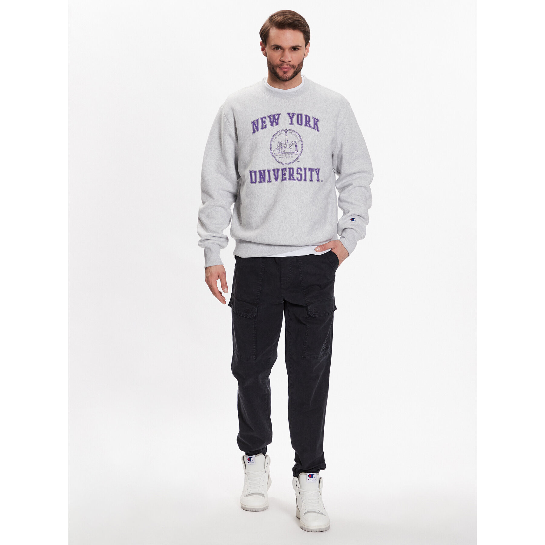 Champion Bluză 218653 Gri Regular Fit - Pled.ro