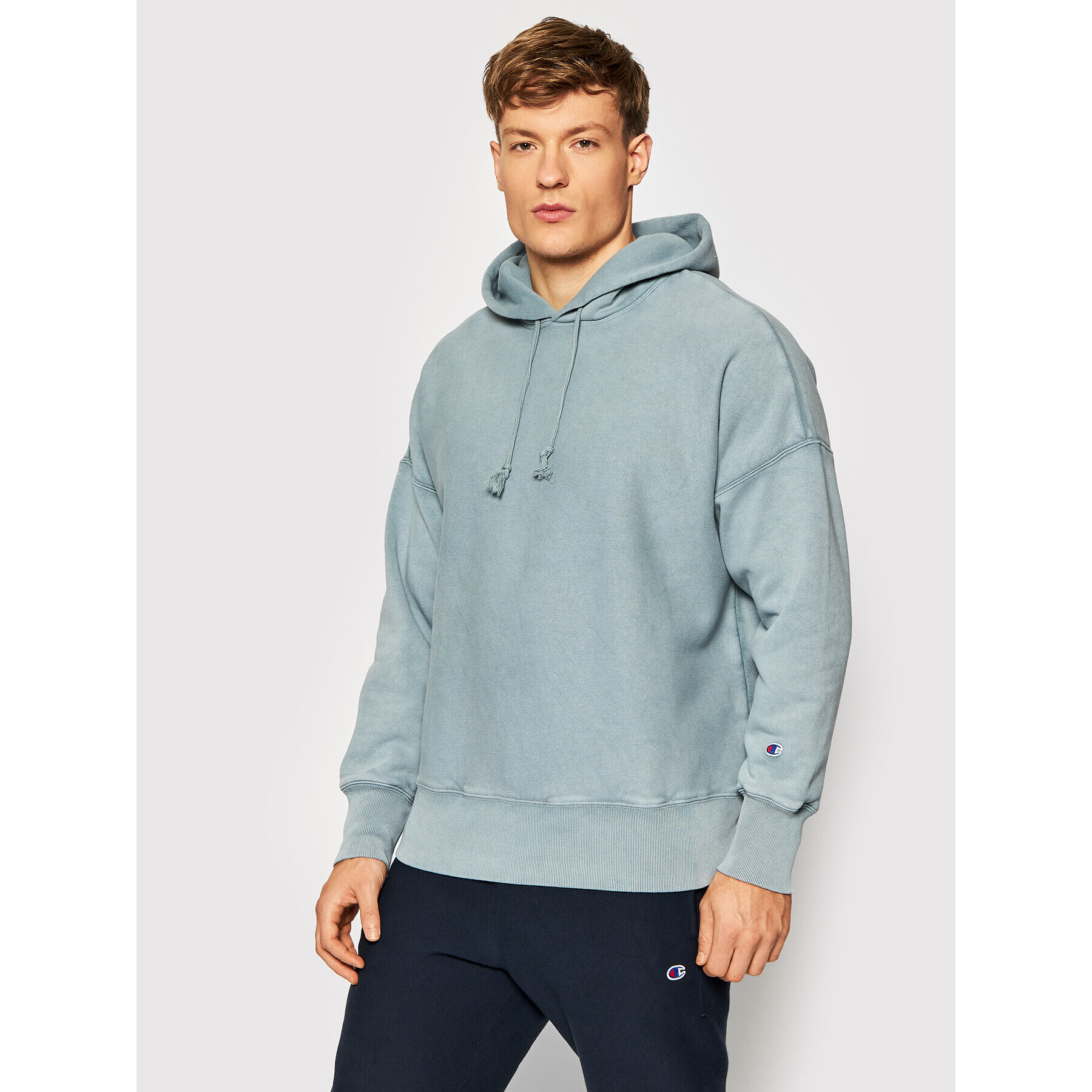 Champion Bluză Acid Wash 216489 Verde Oversize - Pled.ro