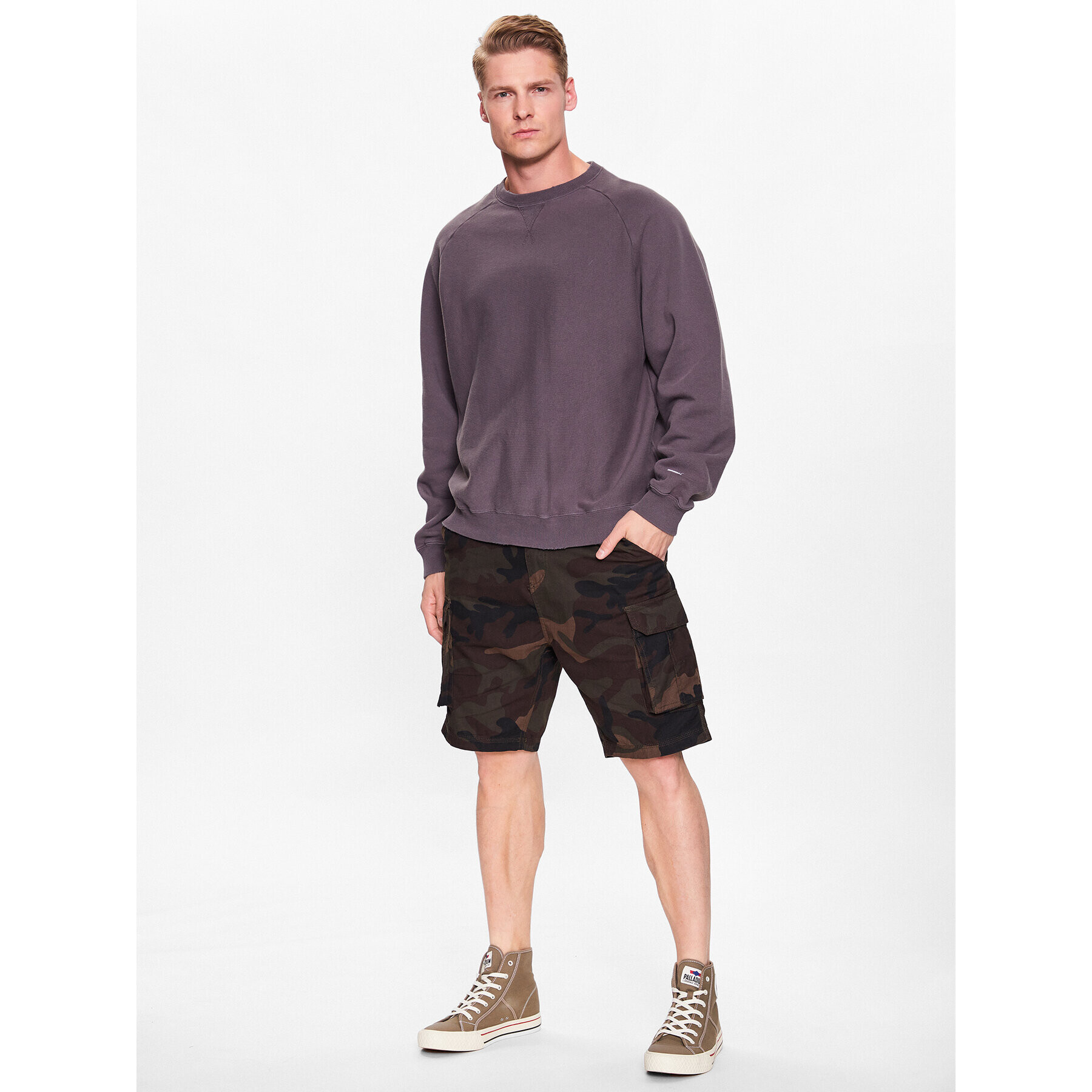 Champion Bluză Acid Wash 217980 Gri Custom Fit - Pled.ro