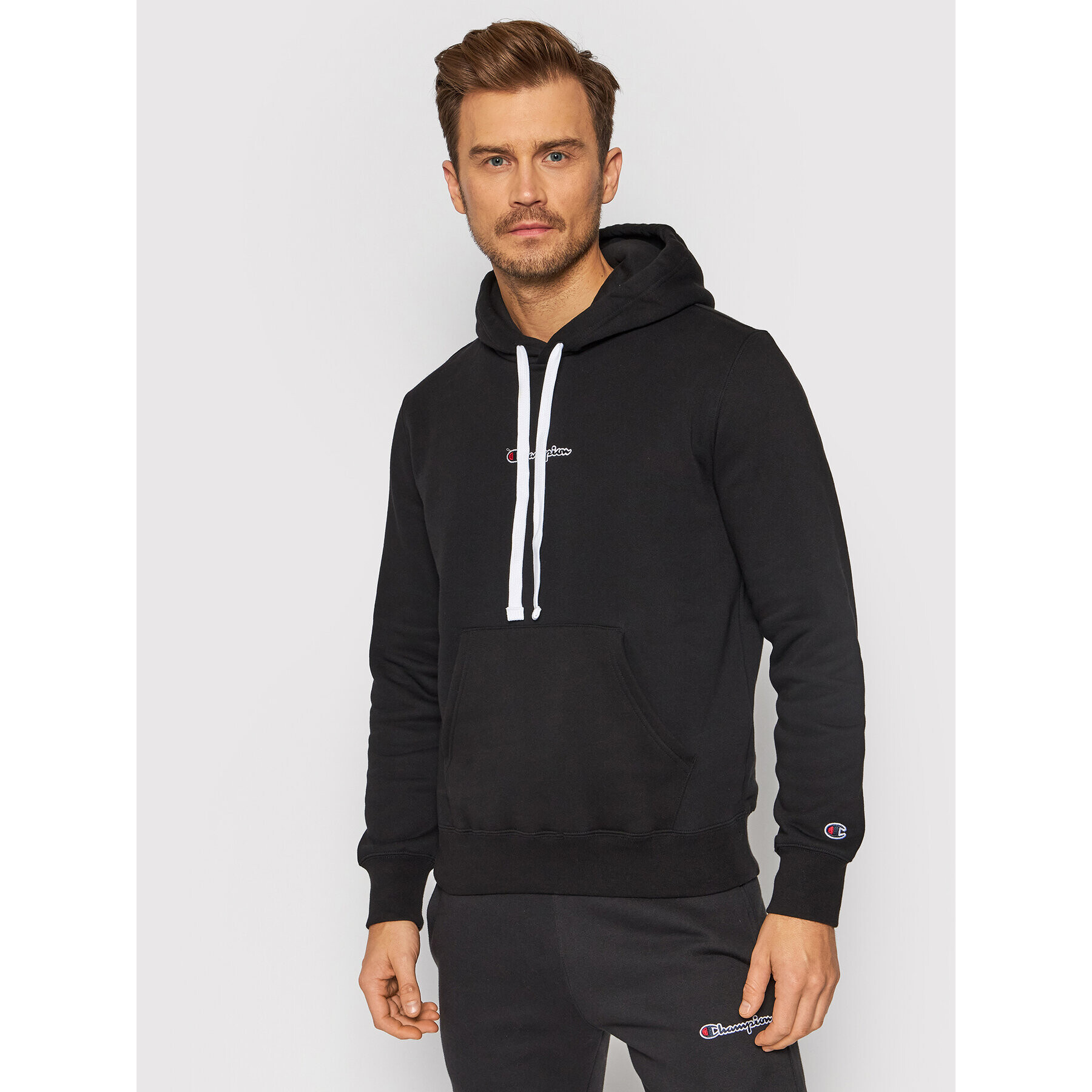 Champion Bluză Athletic Digital Print 216961 Negru Regular Fit - Pled.ro