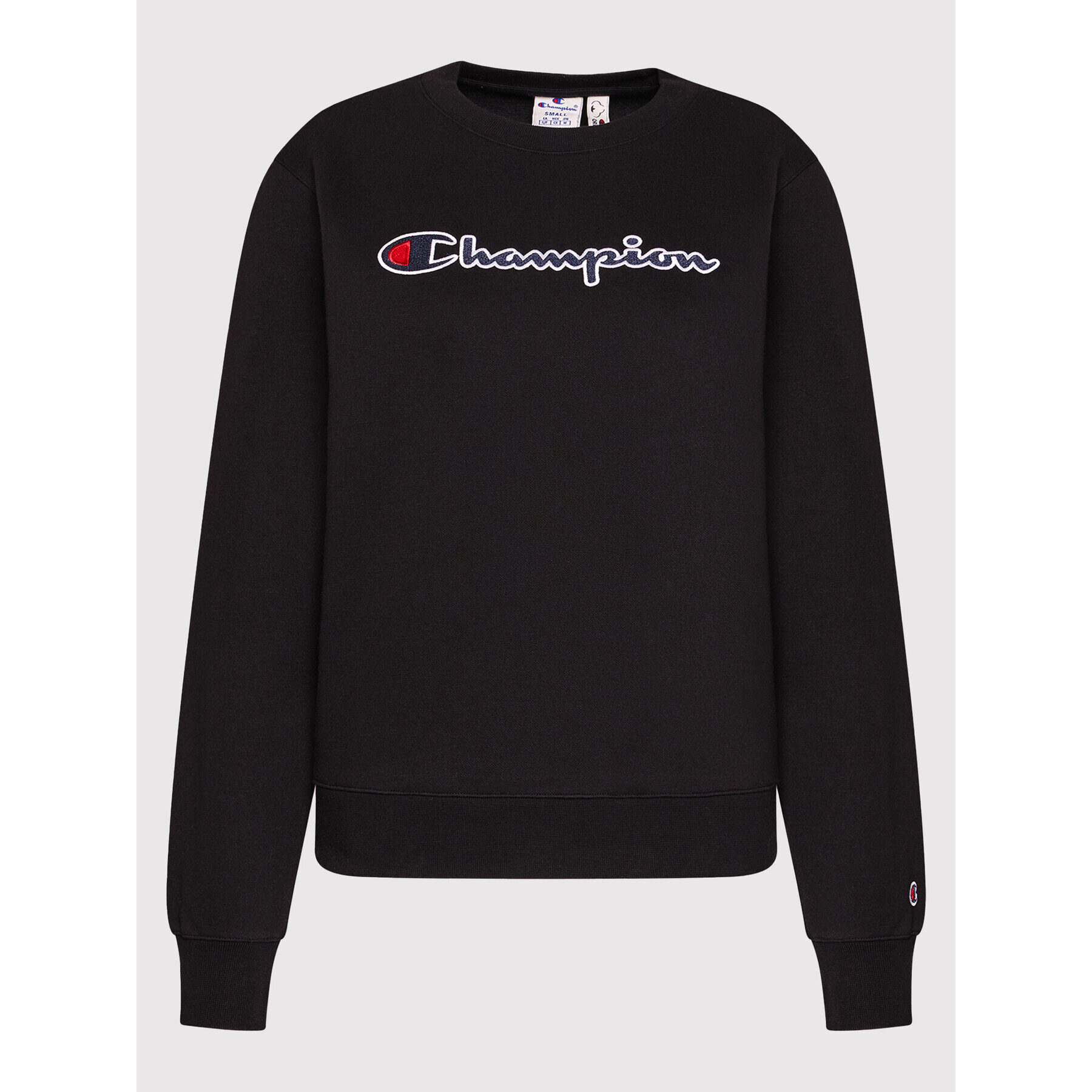 Champion Bluză Blend Script Logo 114462 Negru Regular Fit - Pled.ro