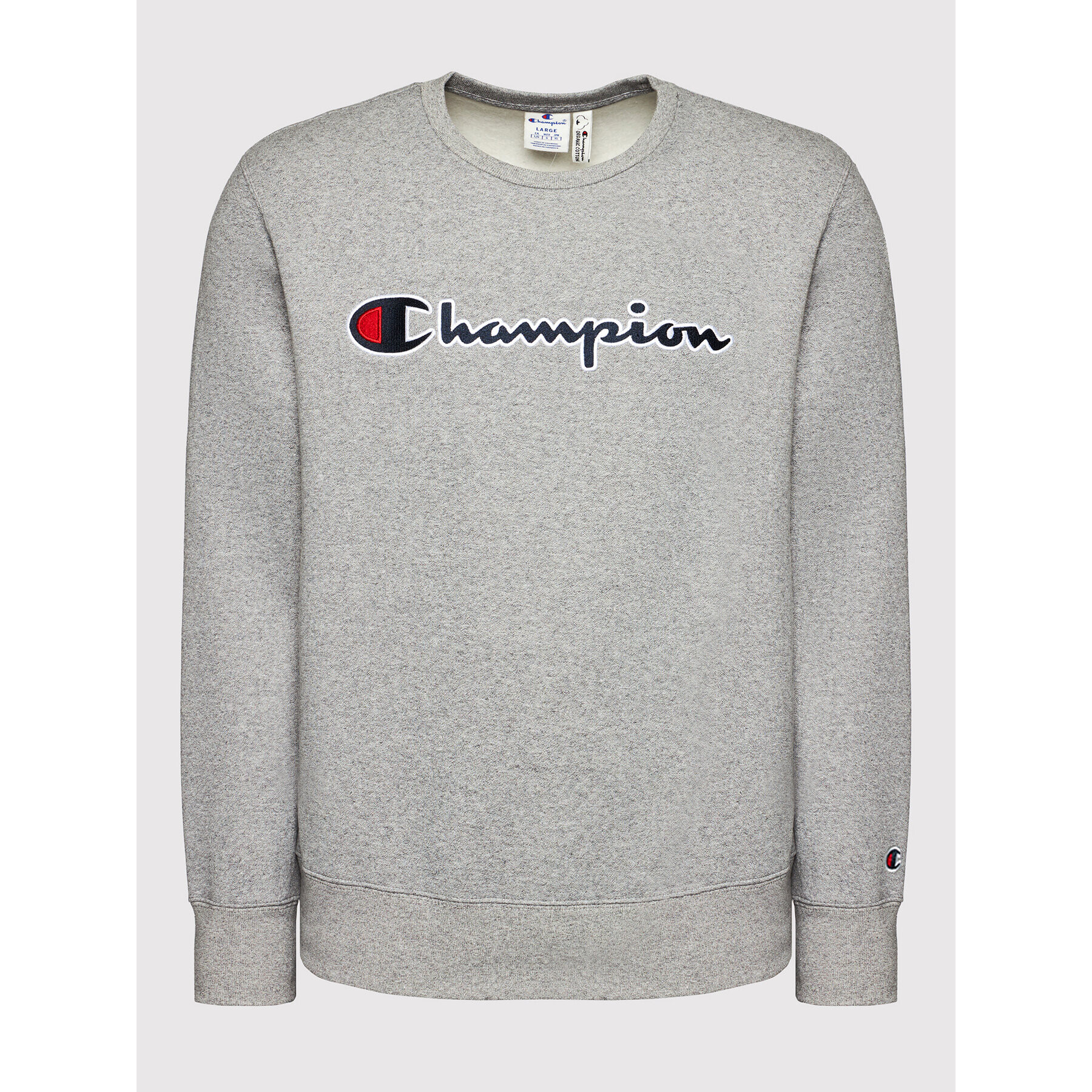 Champion Bluză Blend Script Logo 216471 Gri Regular Fit - Pled.ro