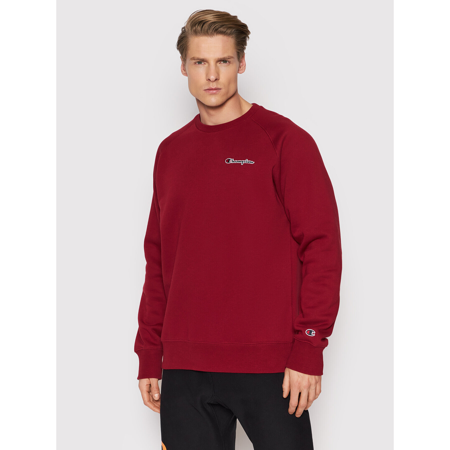 Champion Bluză Blend Script Logo Back 216484 Vișiniu Regular Fit - Pled.ro