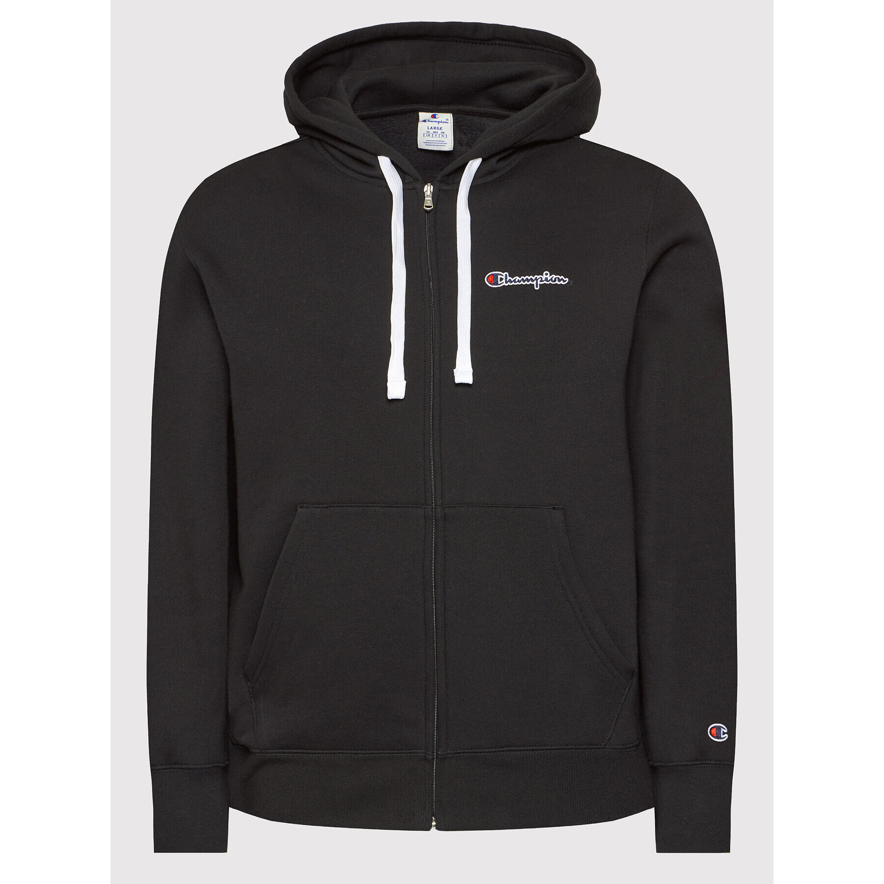 Champion Bluză Blend Small Script Logo Zip-Up 216477 Negru Custom Fit - Pled.ro