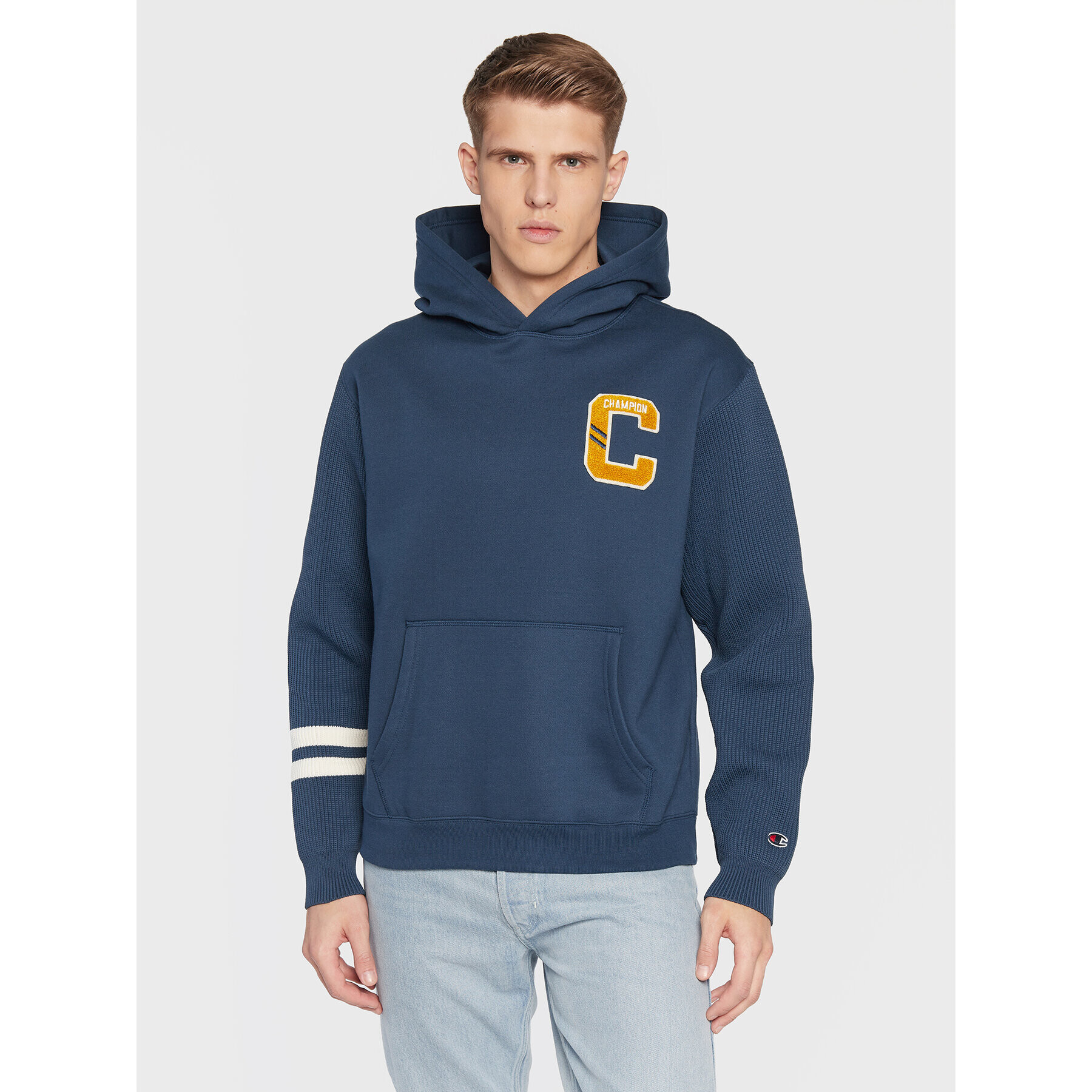 Champion Bluză Bookstore Logo 217884 Bleumarin Custom Fit - Pled.ro