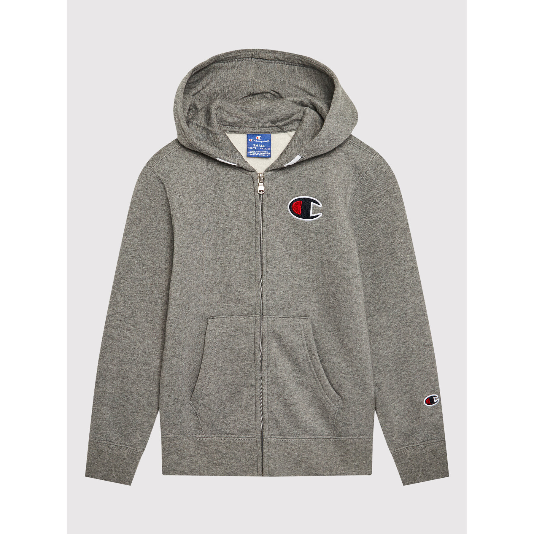 Champion Bluză C Logo Zip-Up 305767 Gri Regular Fit - Pled.ro