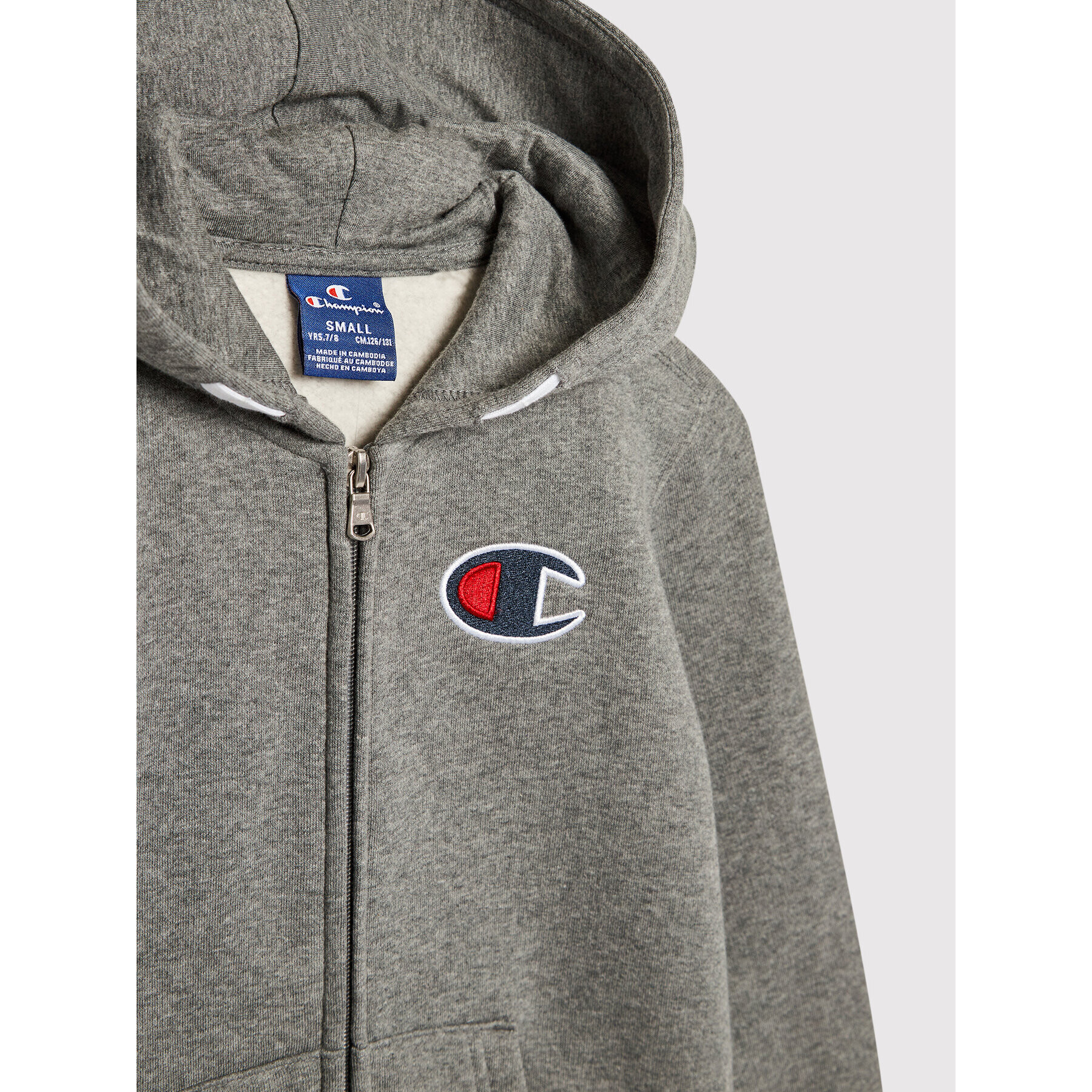 Champion Bluză C Logo Zip-Up 305767 Gri Regular Fit - Pled.ro