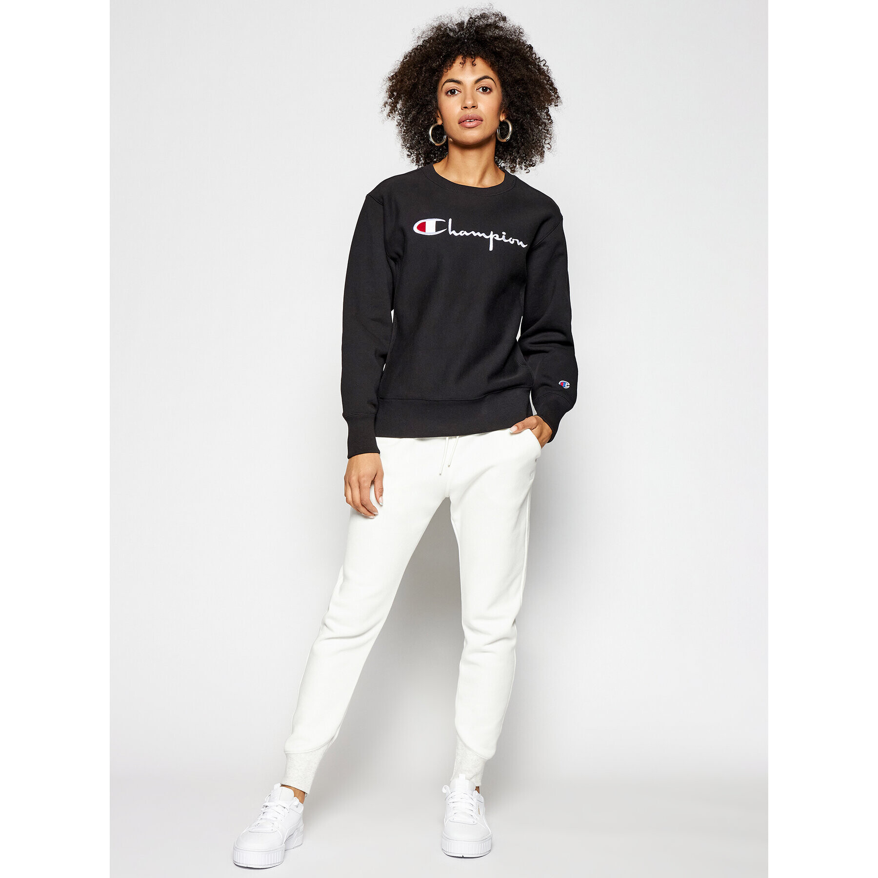 Champion Bluză Crewneck 113152 Negru Standard Fit - Pled.ro