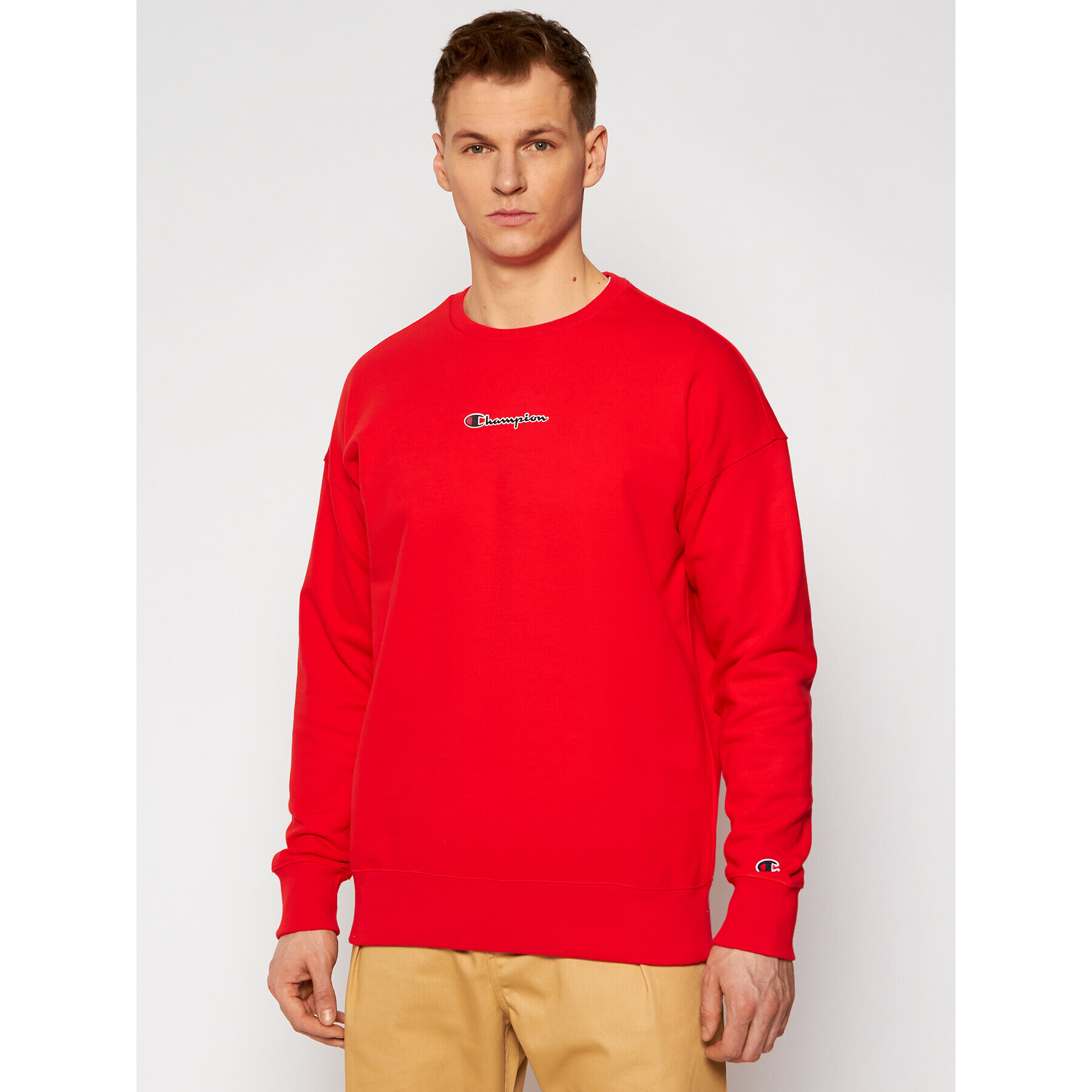 Champion Bluză Crewneck 214197 Roșu Regular Fit - Pled.ro