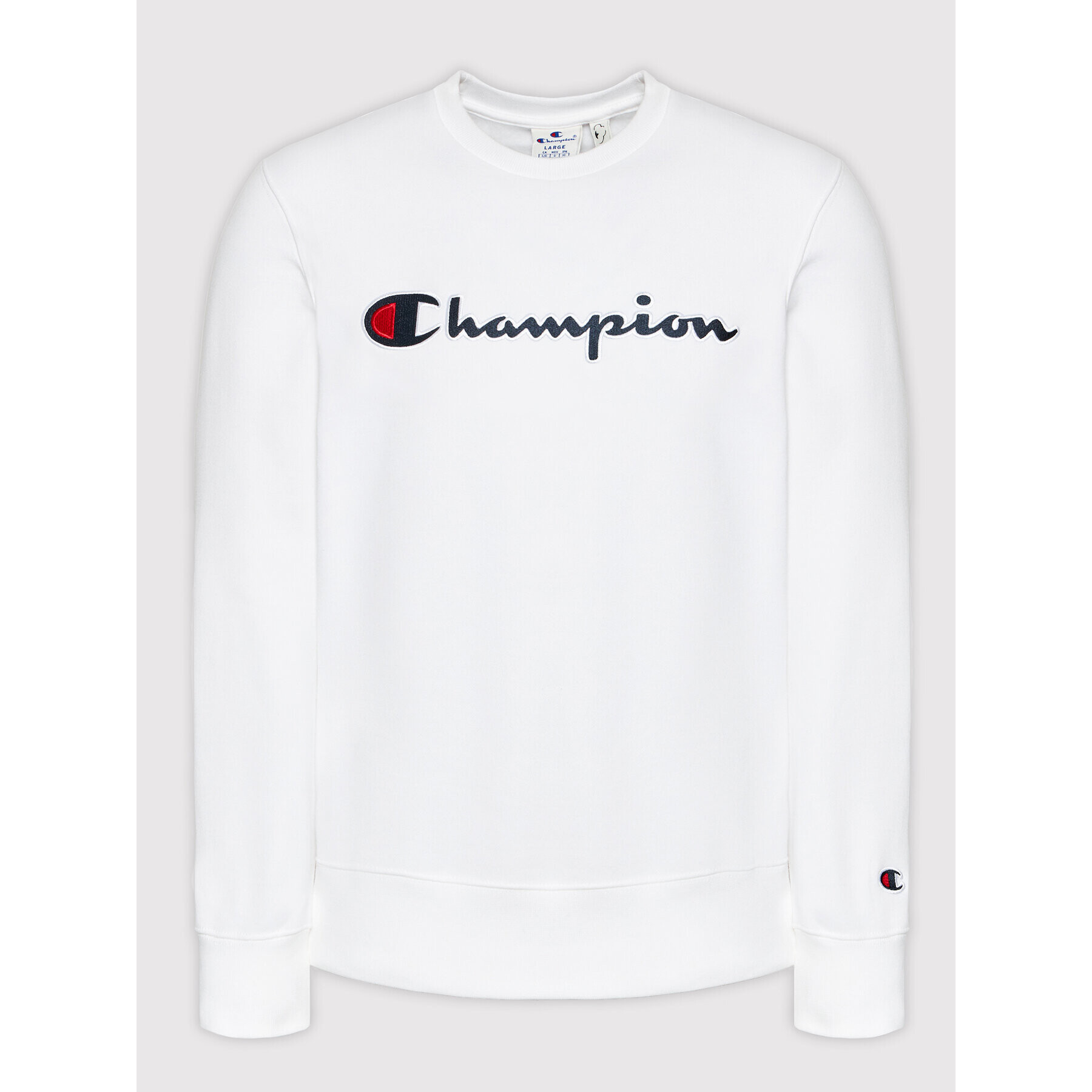 Champion Bluză Crewneck 216471 Alb Custom Fit - Pled.ro