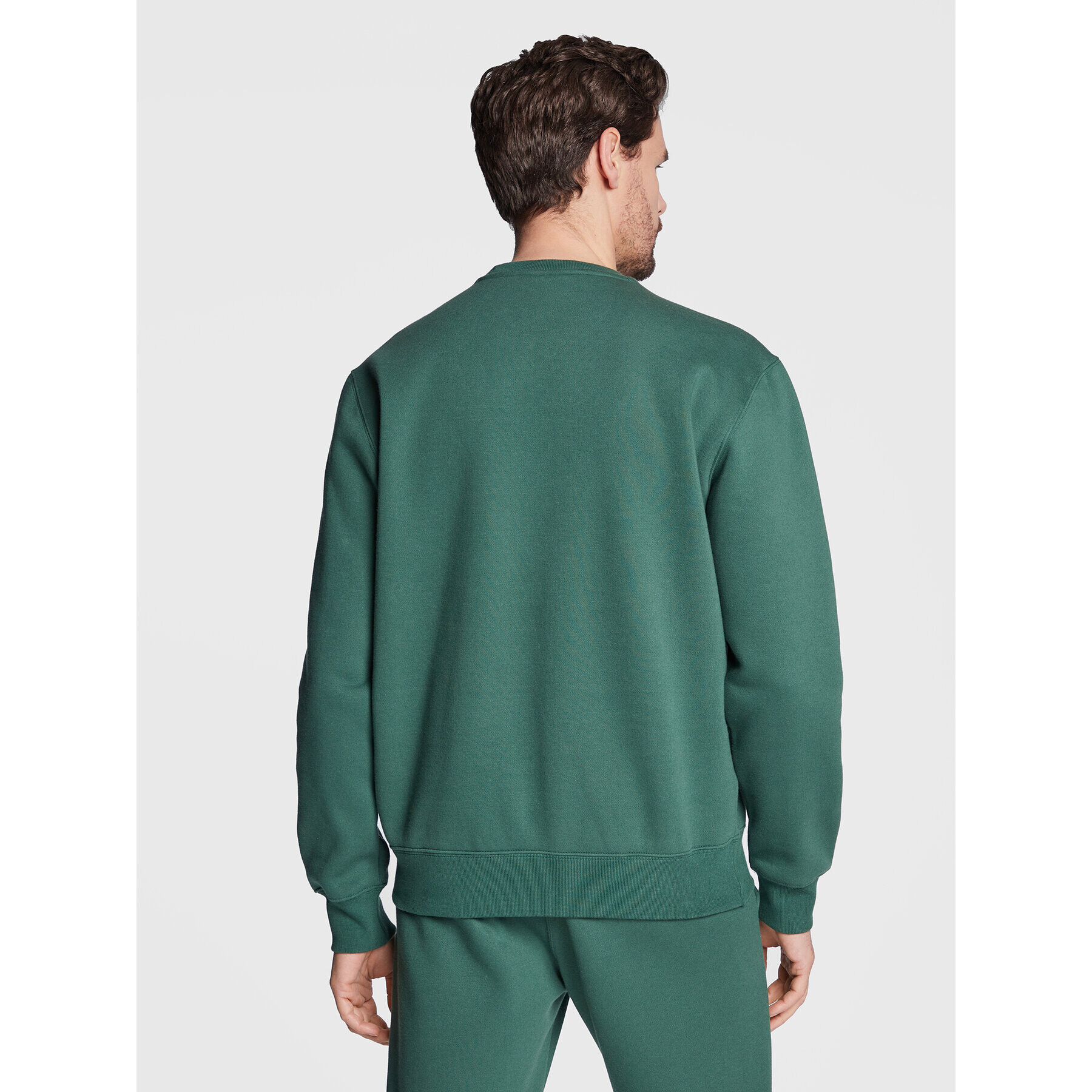 Champion Bluză Embroided Script Logo 217859 Verde Regular Fit - Pled.ro