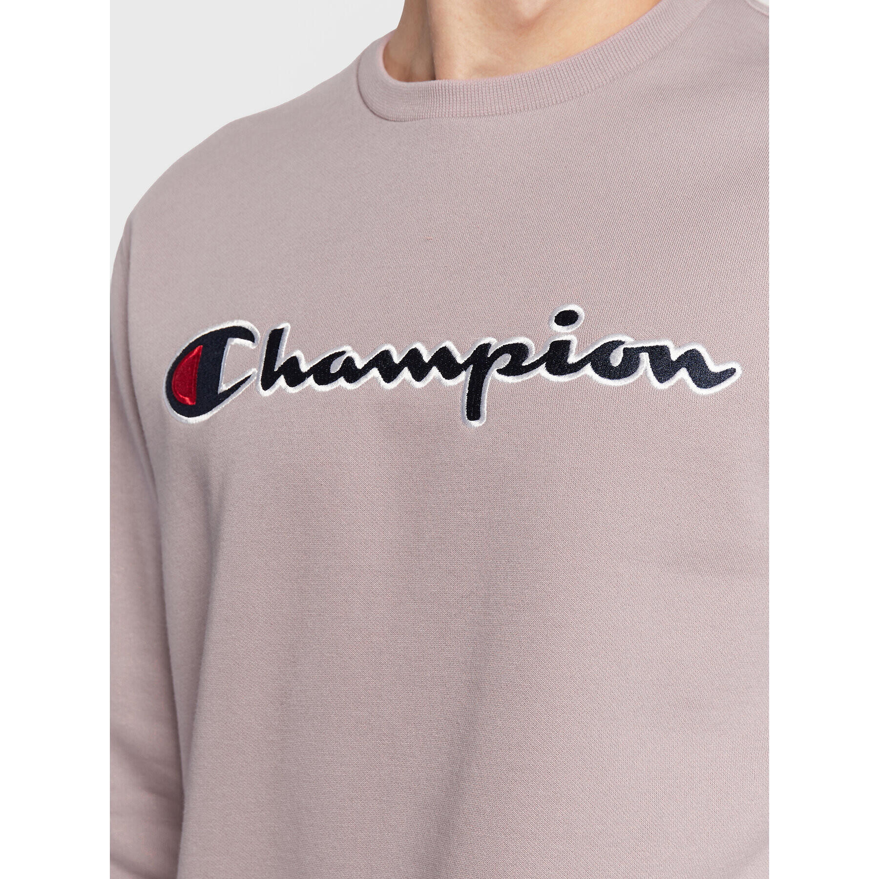 Champion Bluză Embroided Script Logo 217859 Violet Regular Fit - Pled.ro