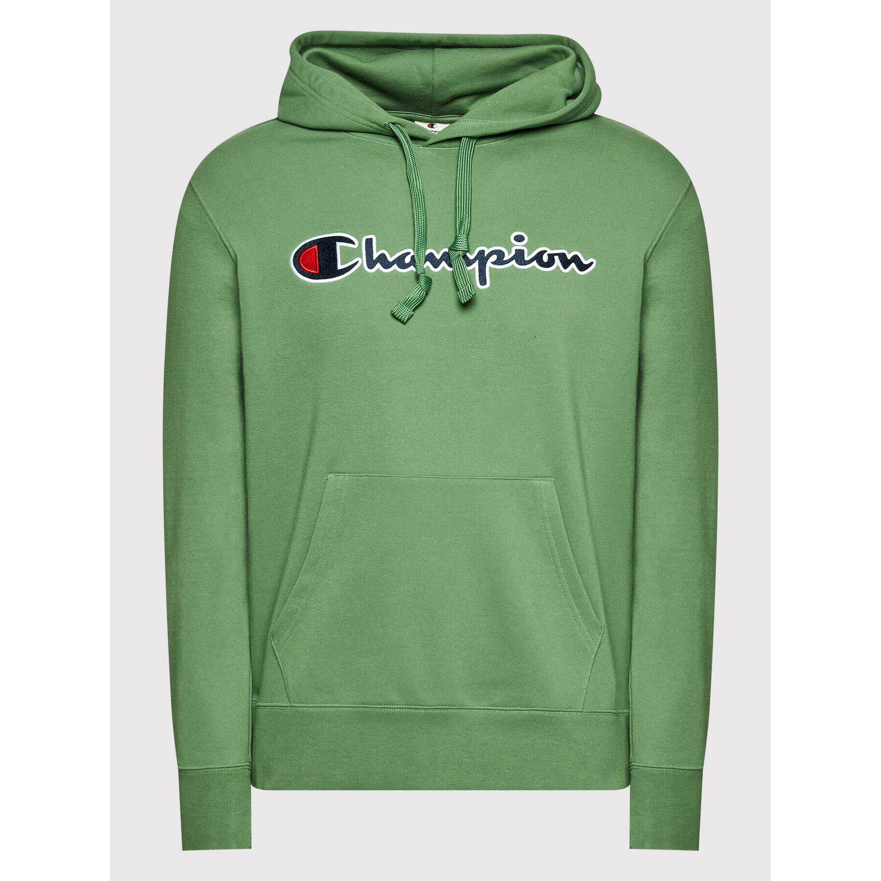 Champion Bluză Embroidered Script Logo 217060 Verde Custom Fit - Pled.ro