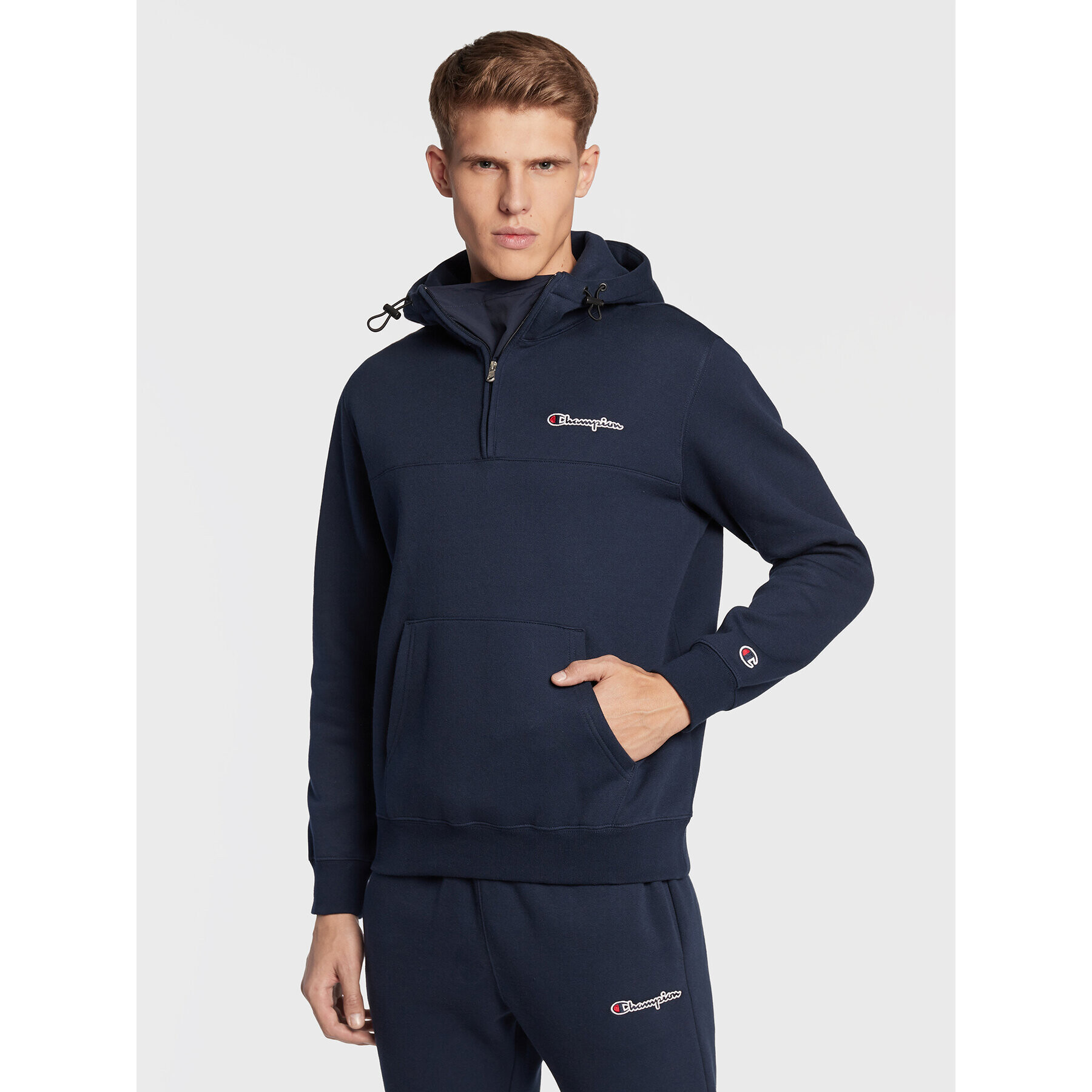 Champion Bluză Half-Zip Heavy 217866 Bleumarin Regular Fit - Pled.ro