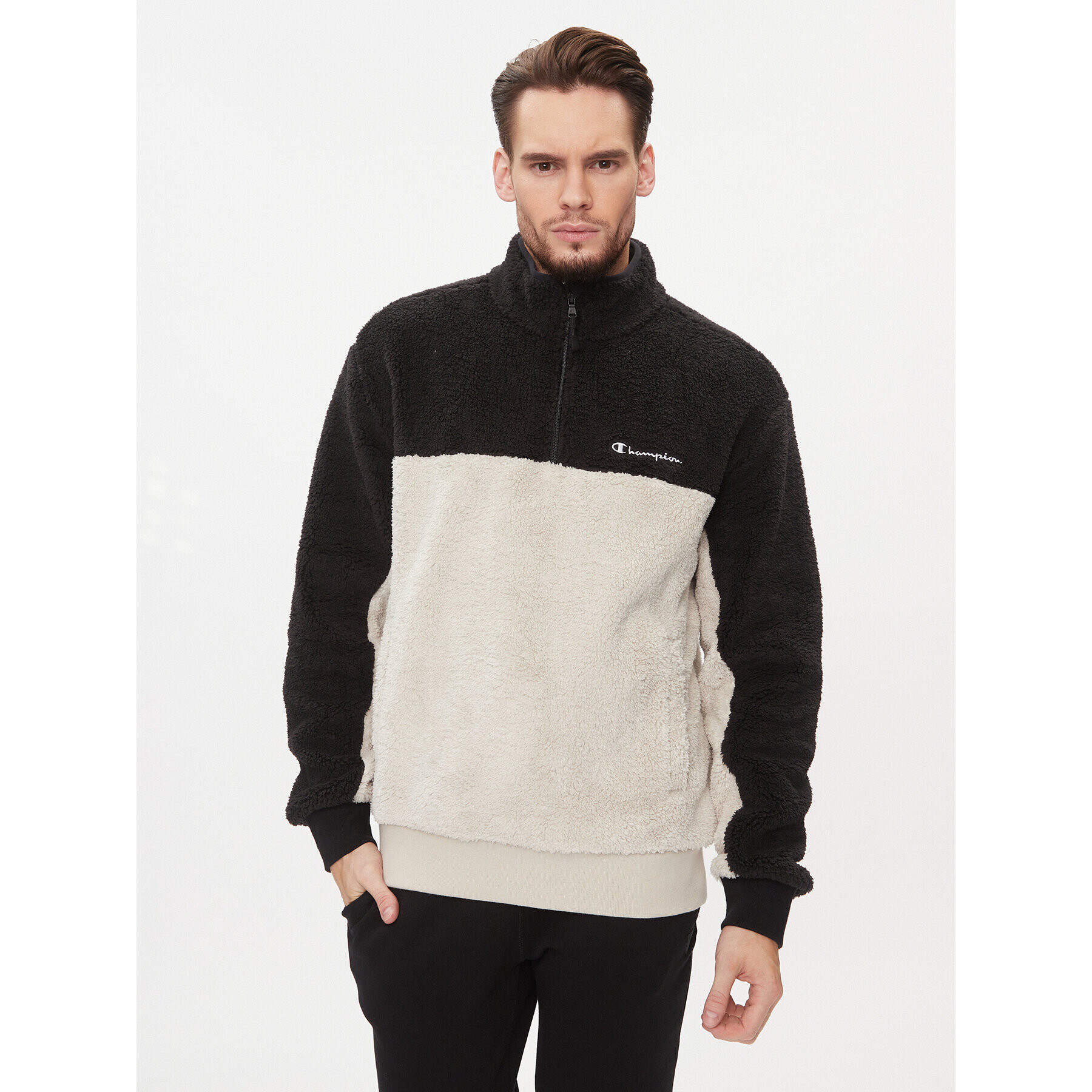 Champion Bluză Half Zip Top 219442 Bej Regular Fit - Pled.ro