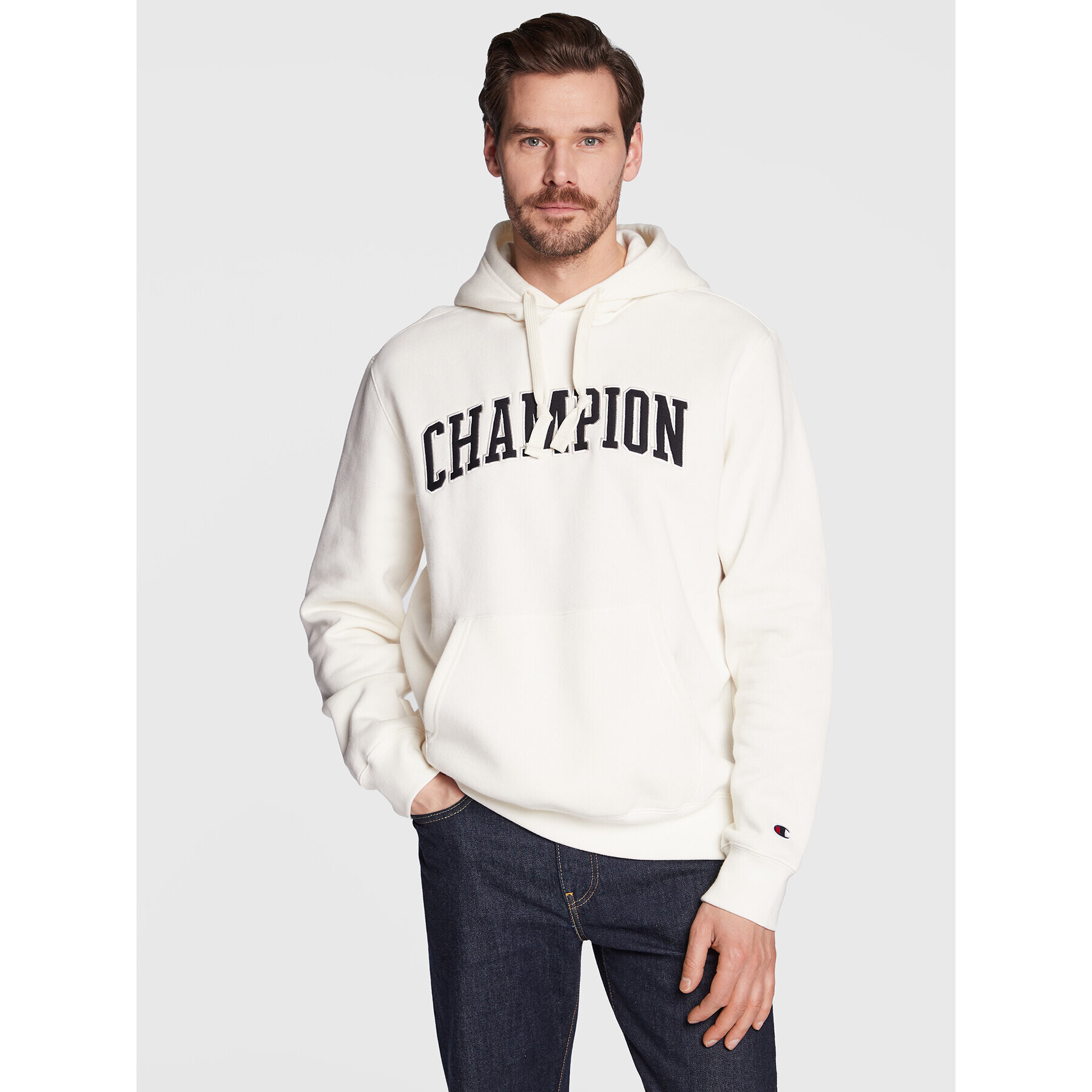 Champion Bluză Heavy Fleece Bookstore 217876 Bej Regular Fit - Pled.ro