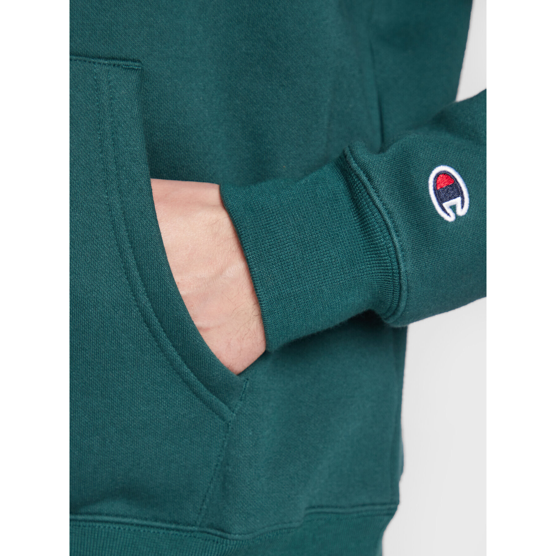 Champion Bluză Heavy Fleece Bookstore 217876 Verde Regular Fit - Pled.ro