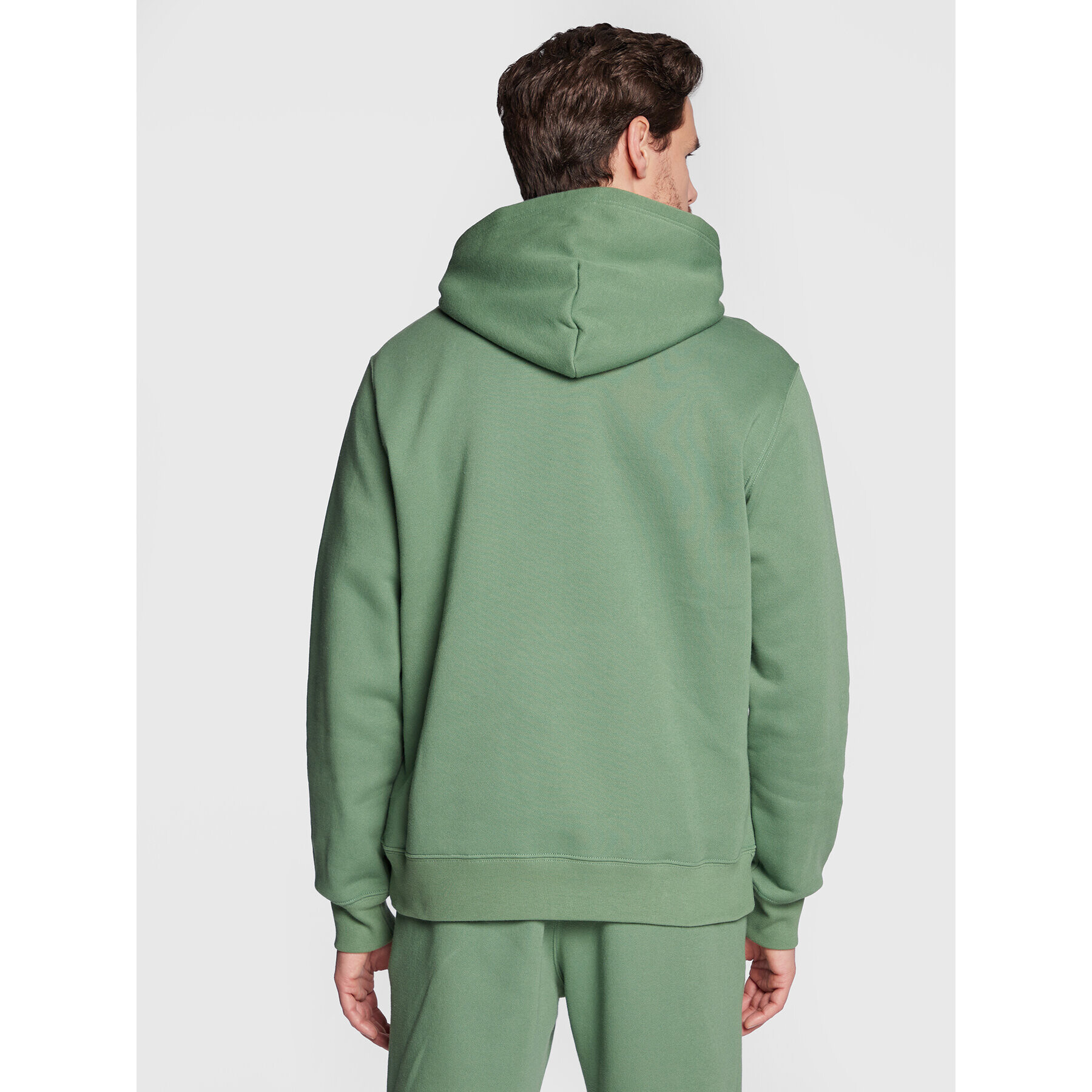 Champion Bluză Heavy Fleece Vintage Logo 217886 Verde Relaxed Fit - Pled.ro