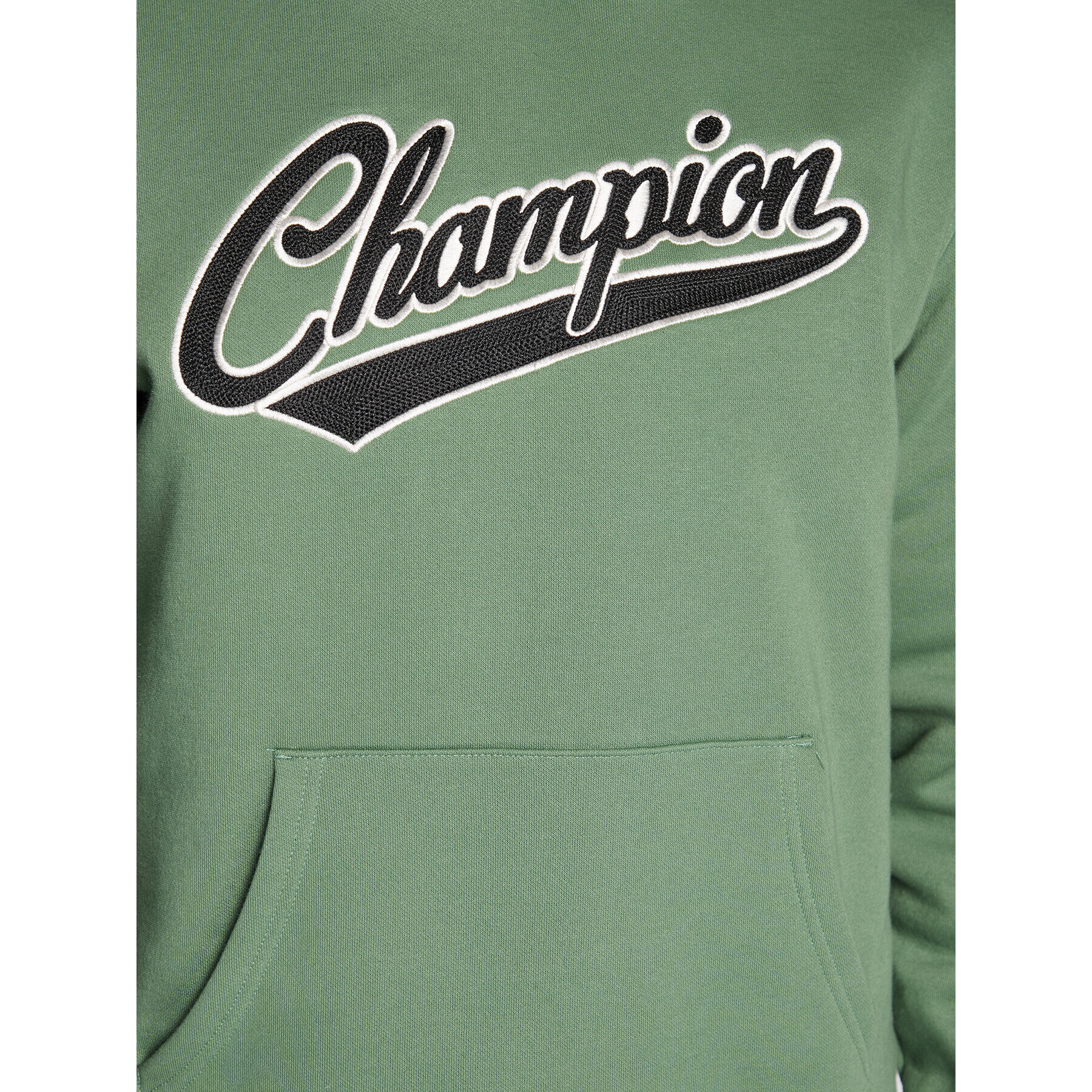 Champion Bluză Heavy Fleece Vintage Logo 217886 Verde Relaxed Fit - Pled.ro