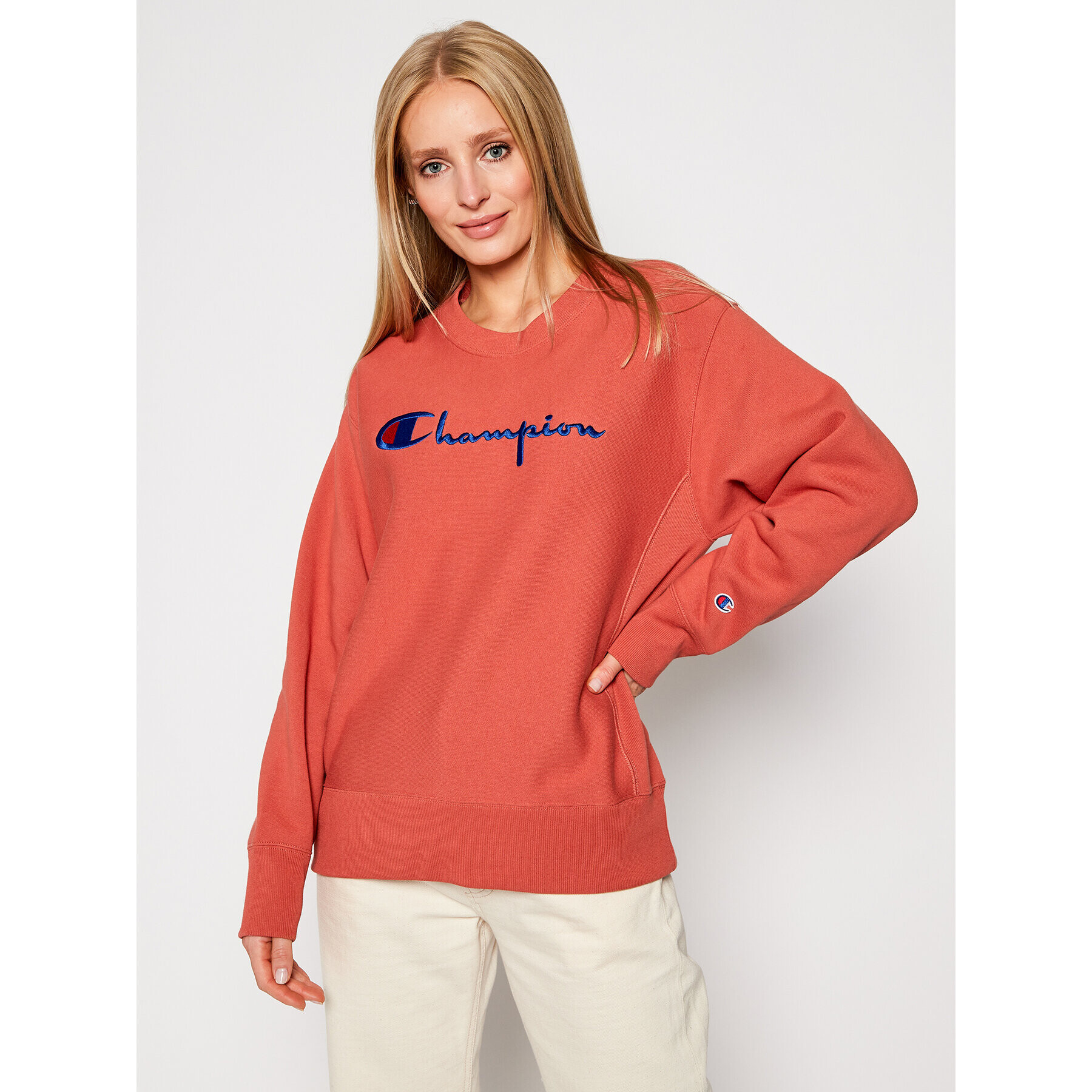 Champion Bluză Hooded 113795 Portocaliu Regular Fit - Pled.ro