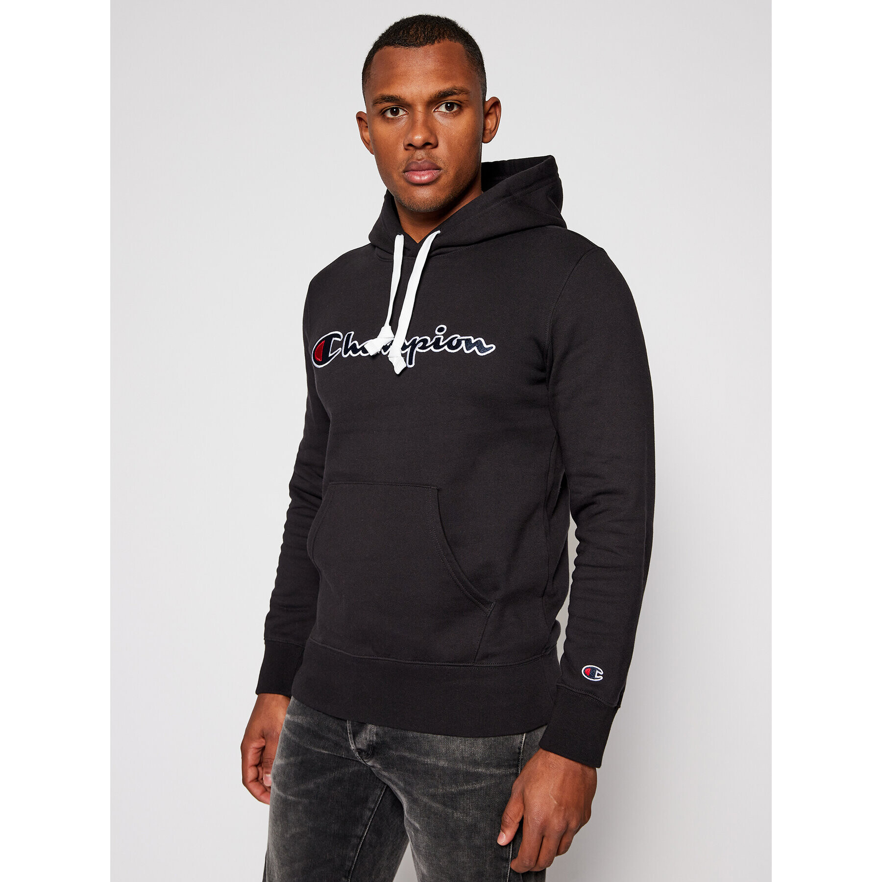 Champion Bluză Hooded 214718 Negru Comfort Fit - Pled.ro