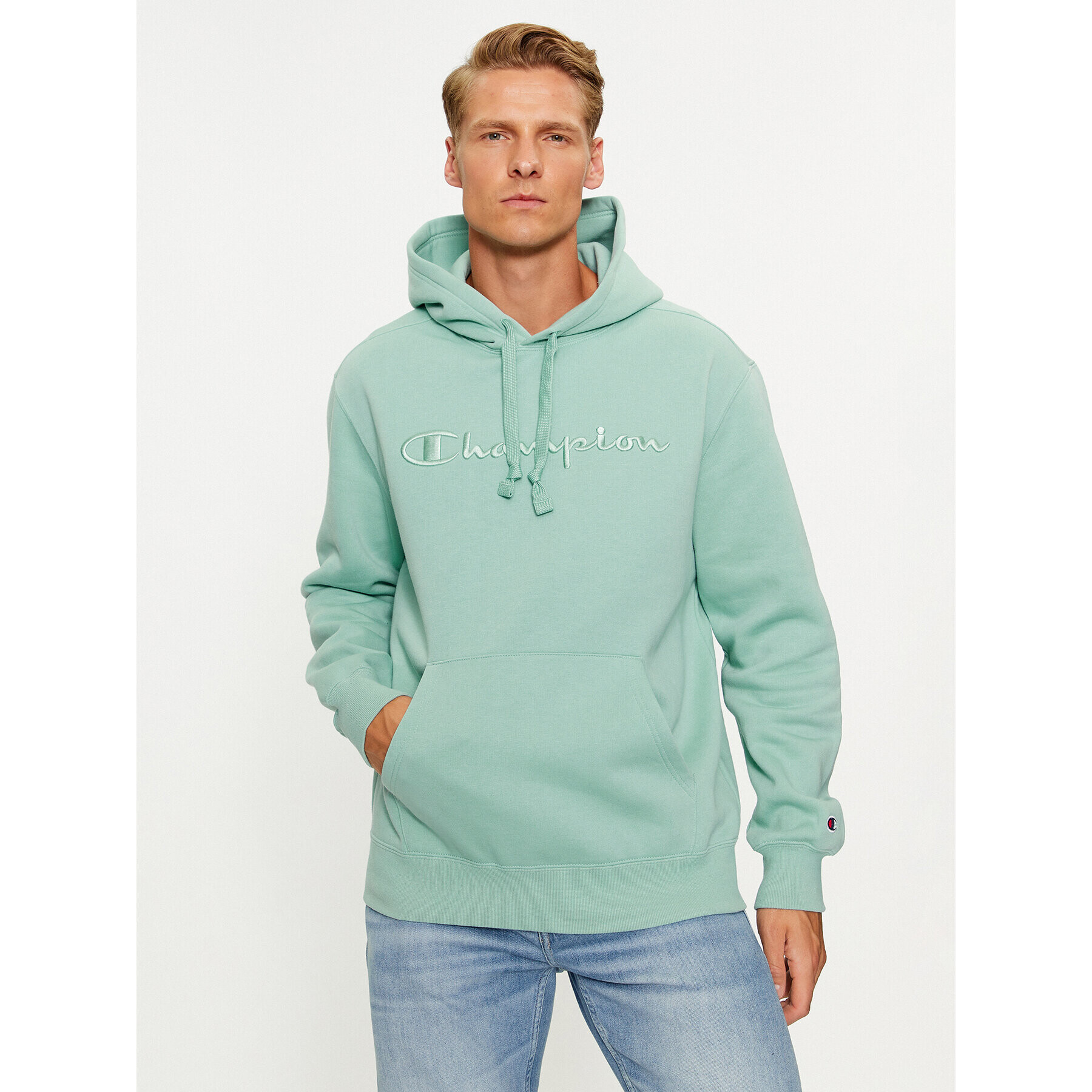 Champion Bluză Hooded Sweatshirt 219061 Albastru Regular Fit - Pled.ro