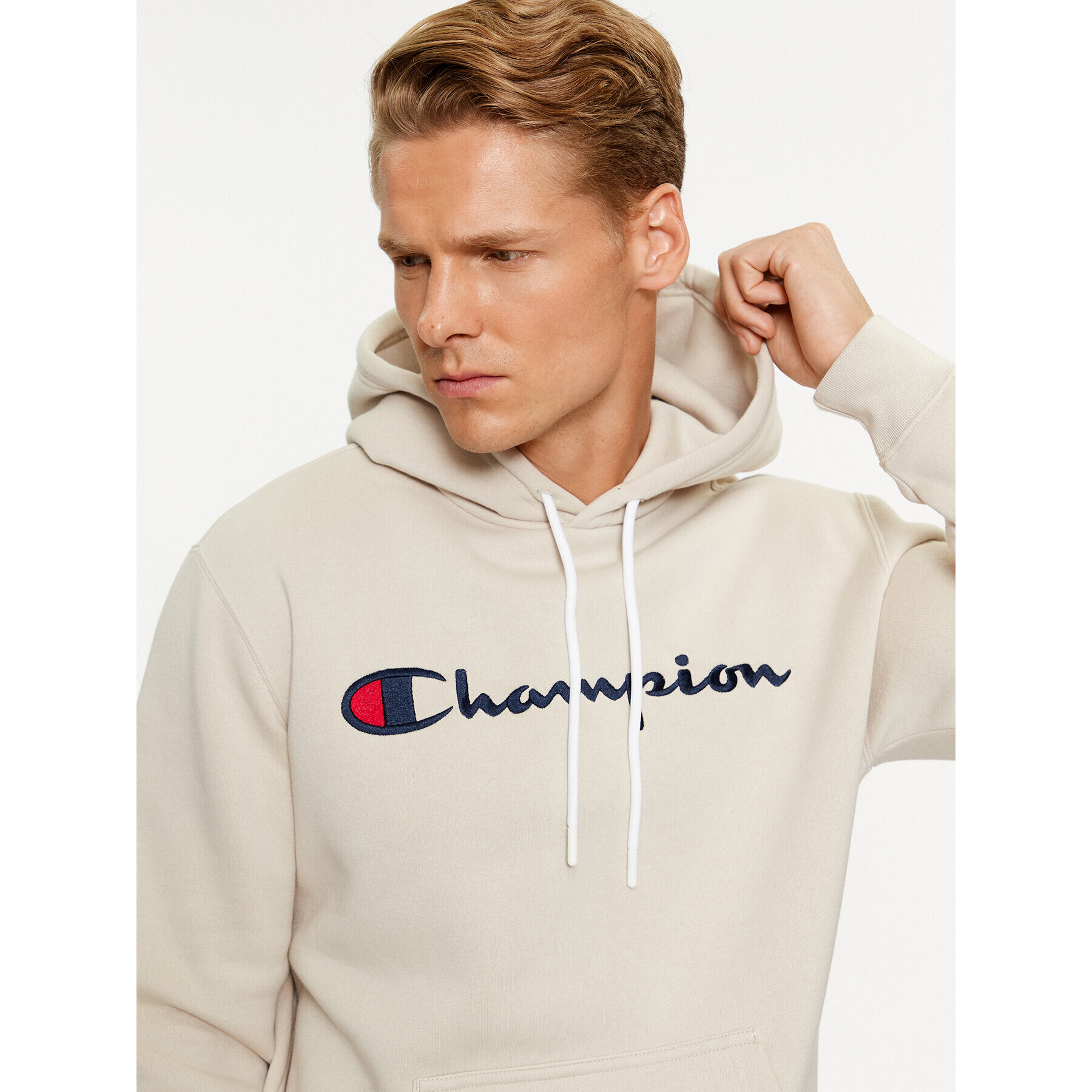 Champion Bluză Hooded Sweatshirt 219203 Gri Comfort Fit - Pled.ro