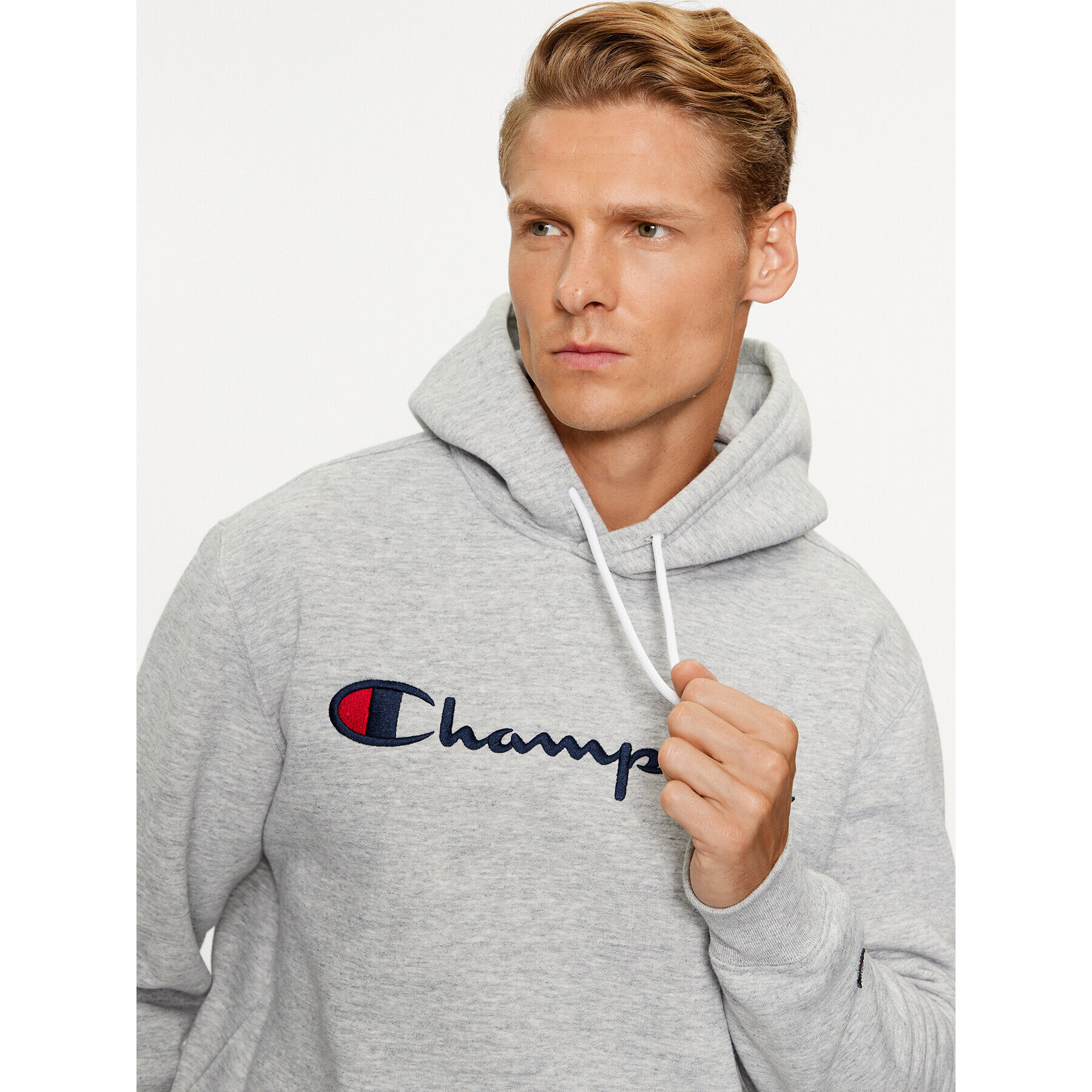 Champion Bluză Hooded Sweatshirt 219203 Gri Comfort Fit - Pled.ro