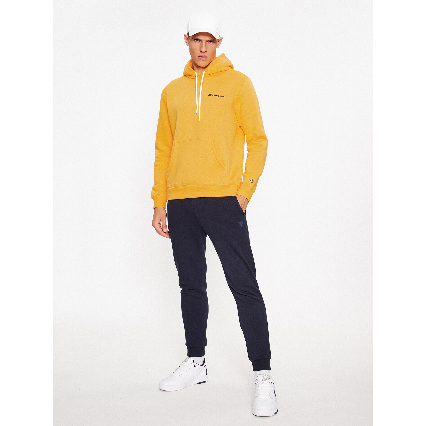 Champion Bluză Hooded Sweatshirt 219208 Galben Comfort Fit - Pled.ro