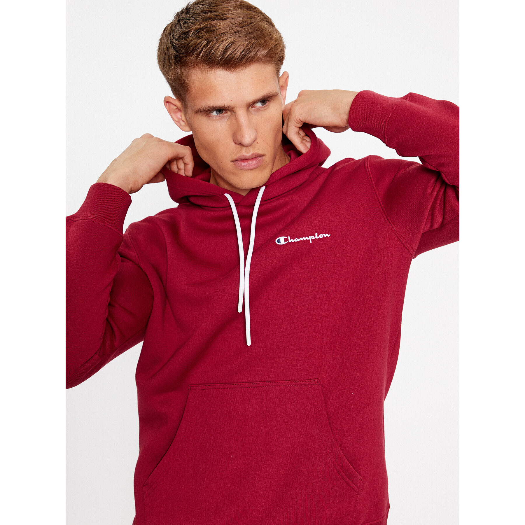 Champion Bluză Hooded Sweatshirt 219208 Vișiniu Comfort Fit - Pled.ro