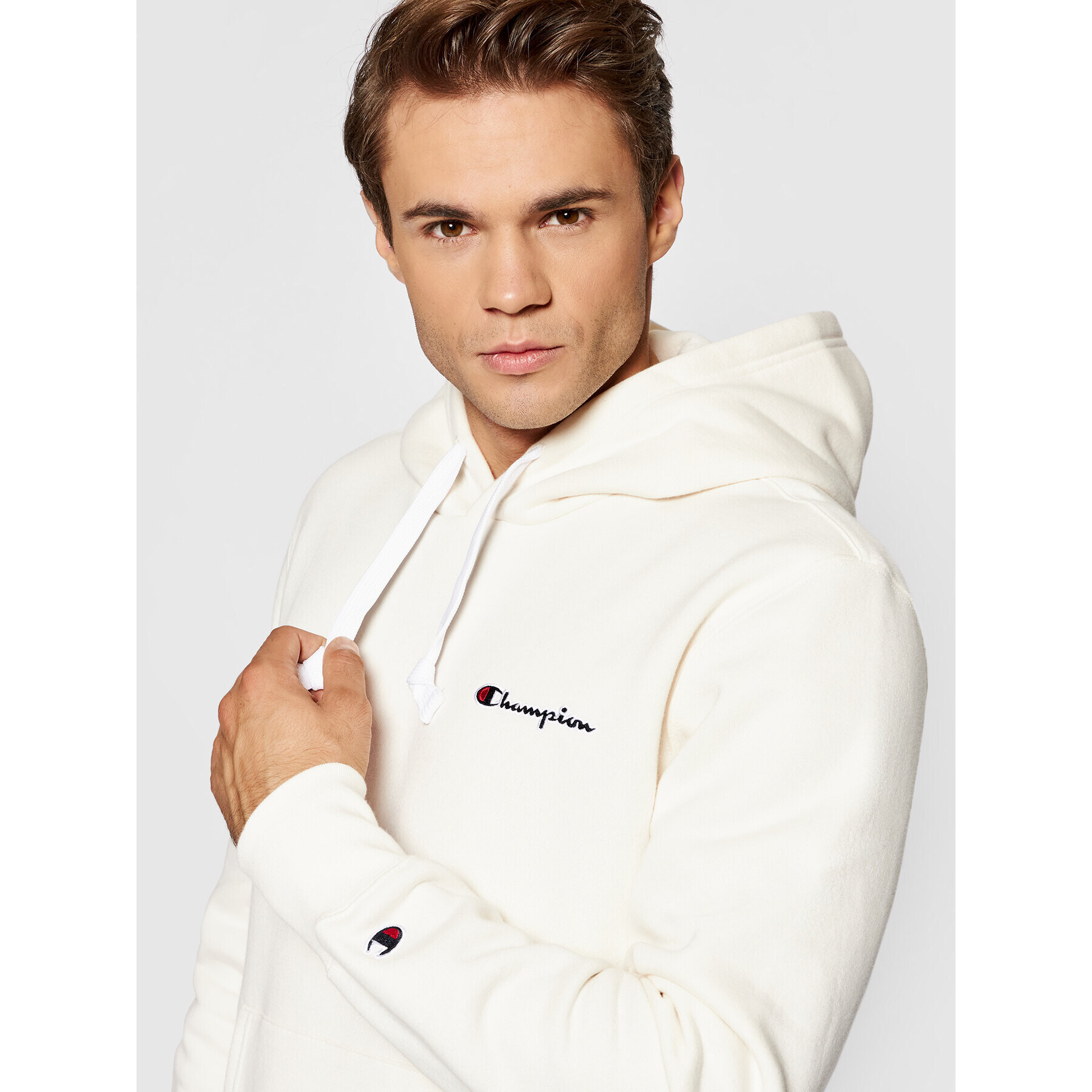 Champion Bluză Left Chest 216475 Bej Custom Fit - Pled.ro