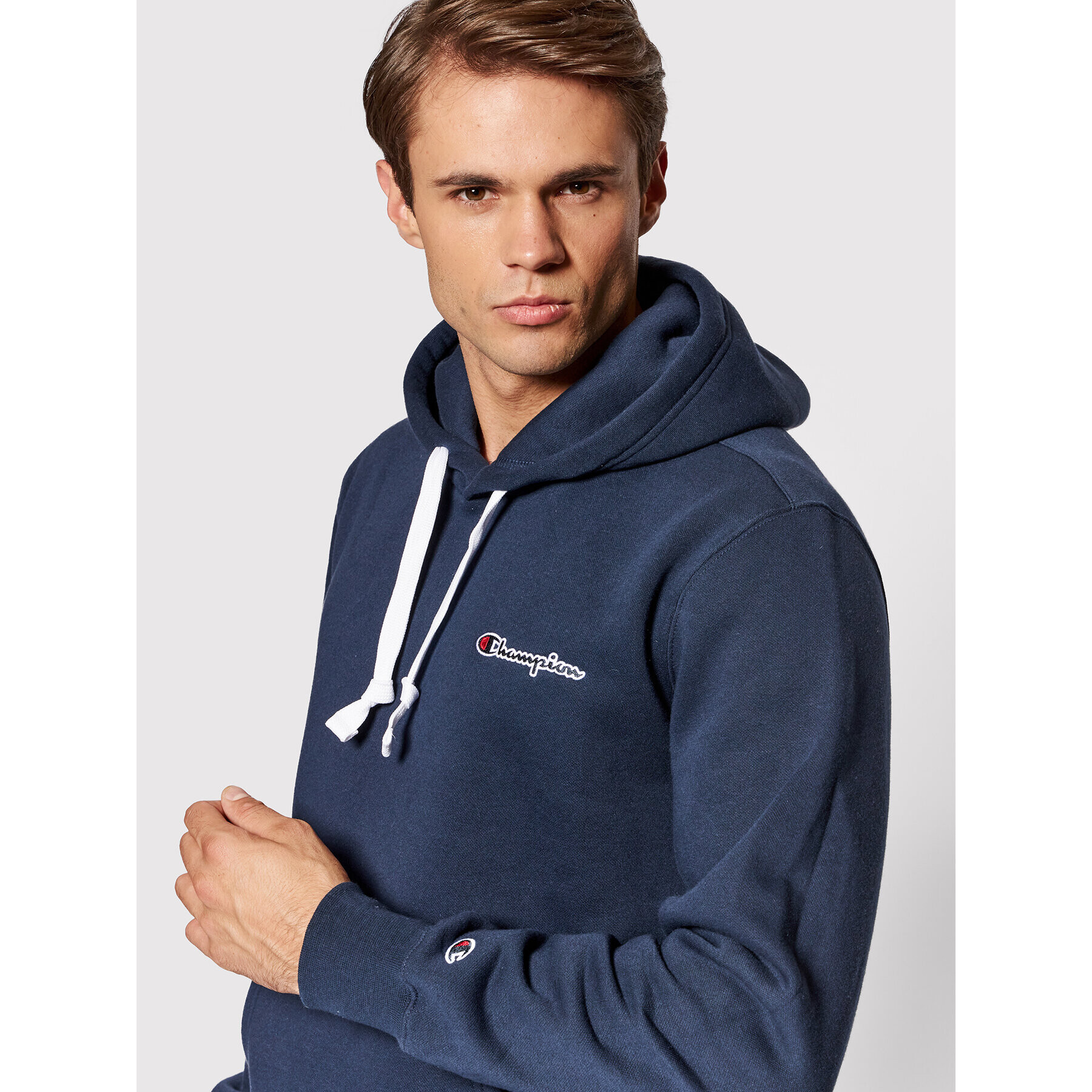 Champion Bluză Left Chest 216475 Bleumarin Custom Fit - Pled.ro