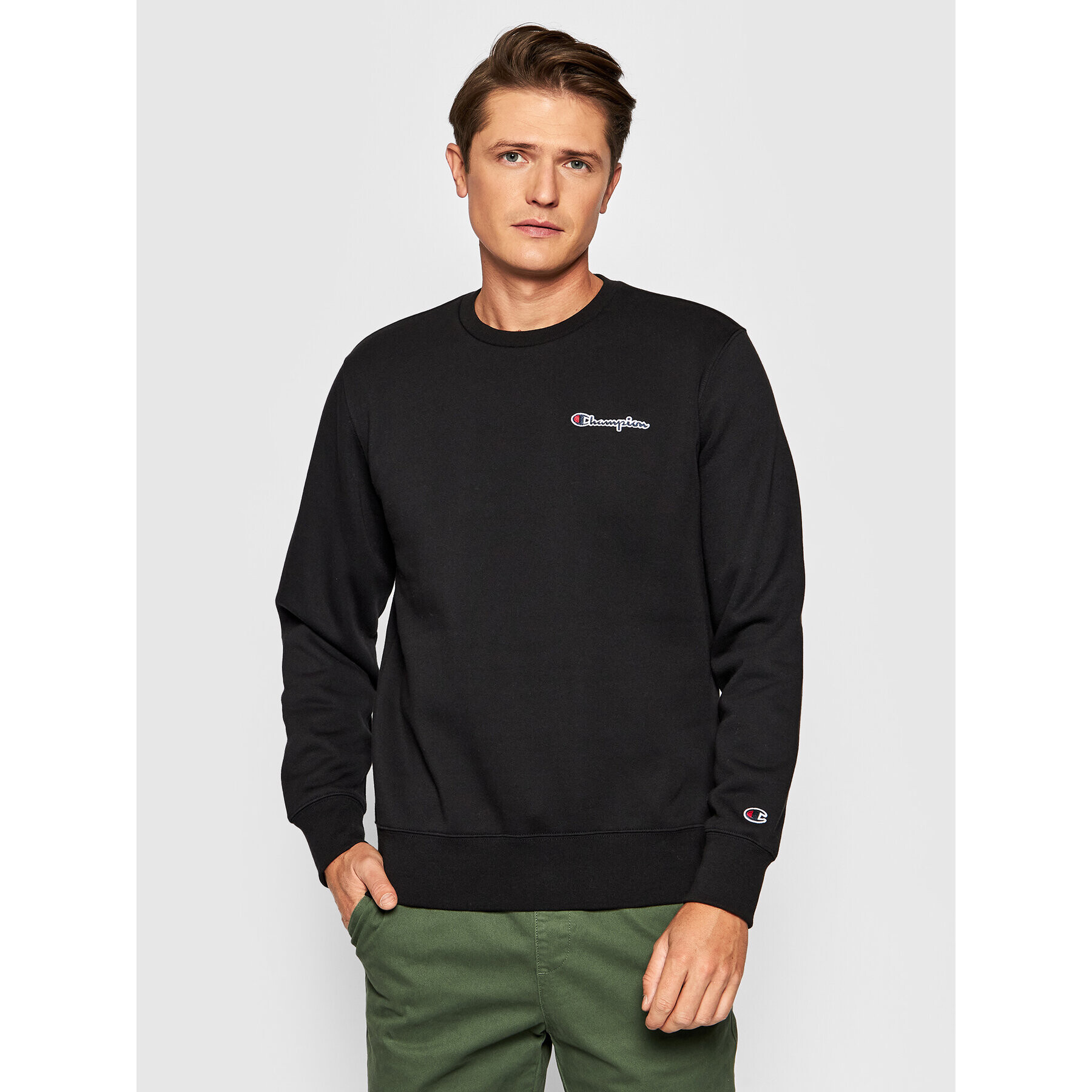 Champion Bluză Logo 216476 Negru Regular Fit - Pled.ro