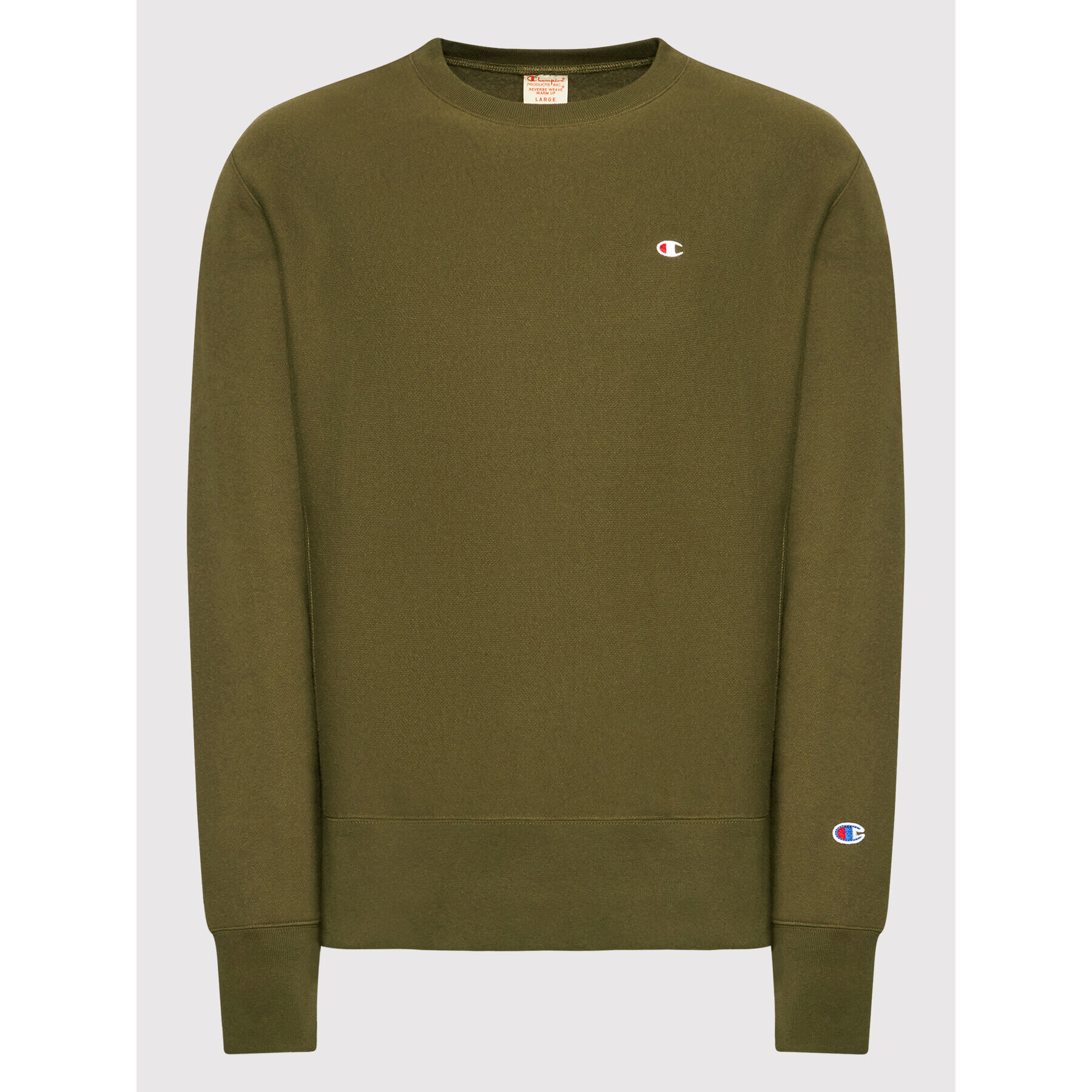 Champion Bluză Logo 216495 Verde Custom Fit - Pled.ro