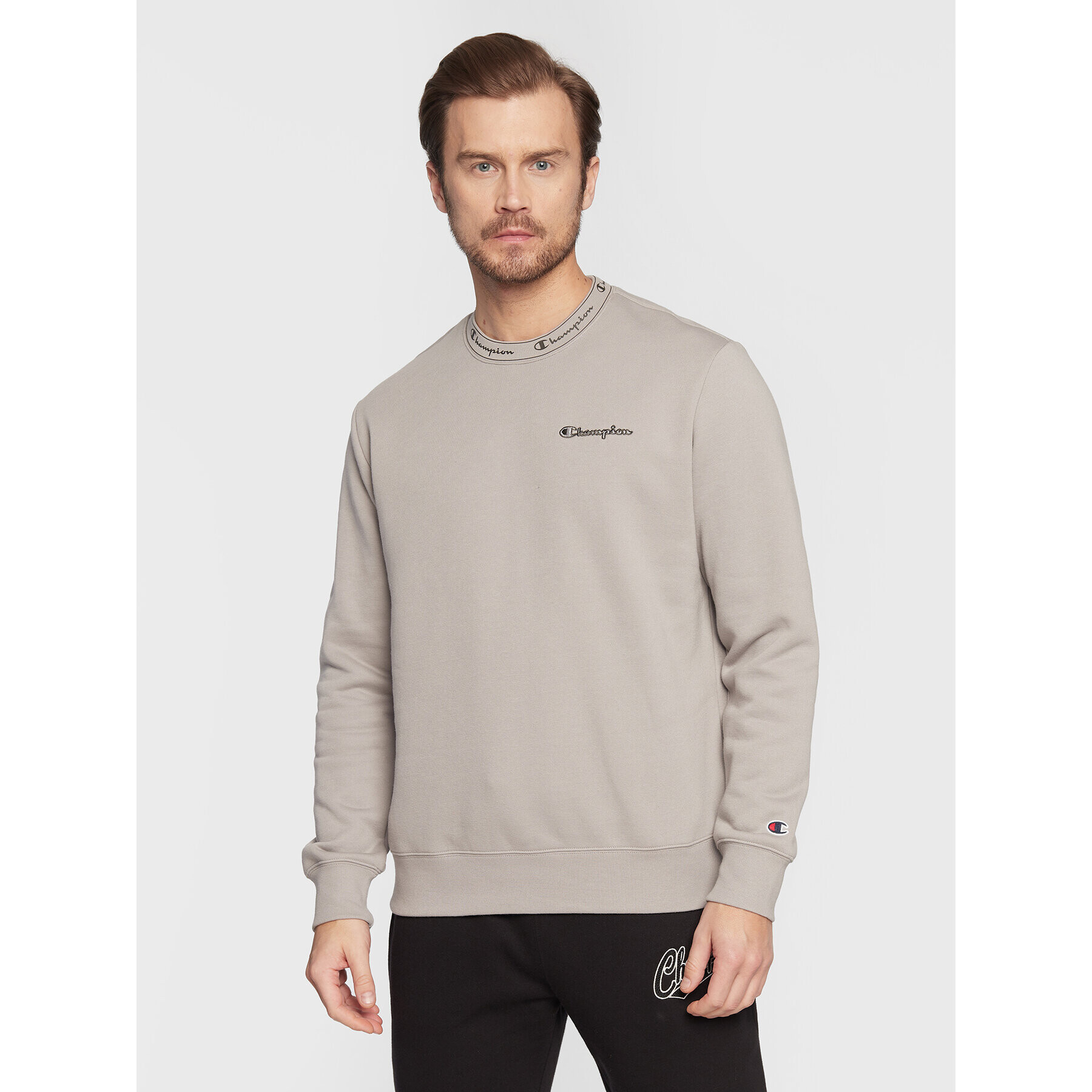 Champion Bluză Logo 217870 Gri Regular Fit - Pled.ro