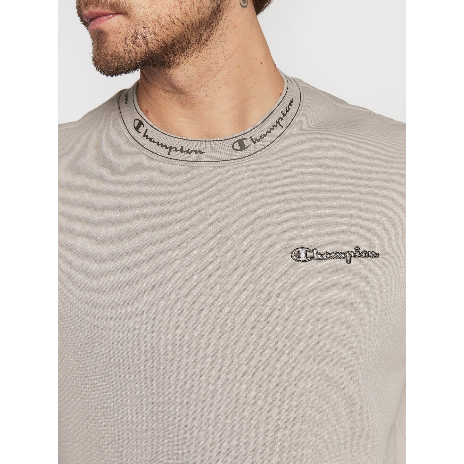 Champion Bluză Logo 217870 Gri Regular Fit - Pled.ro