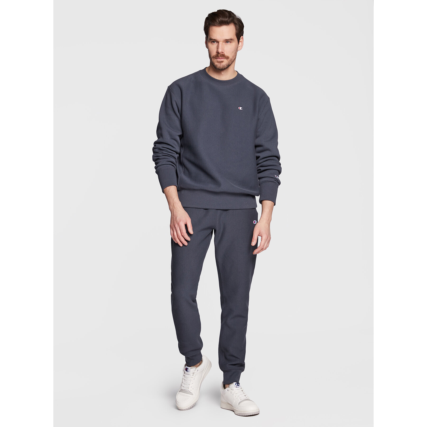 Champion Bluză Logo 217977 Gri Regular Fit - Pled.ro