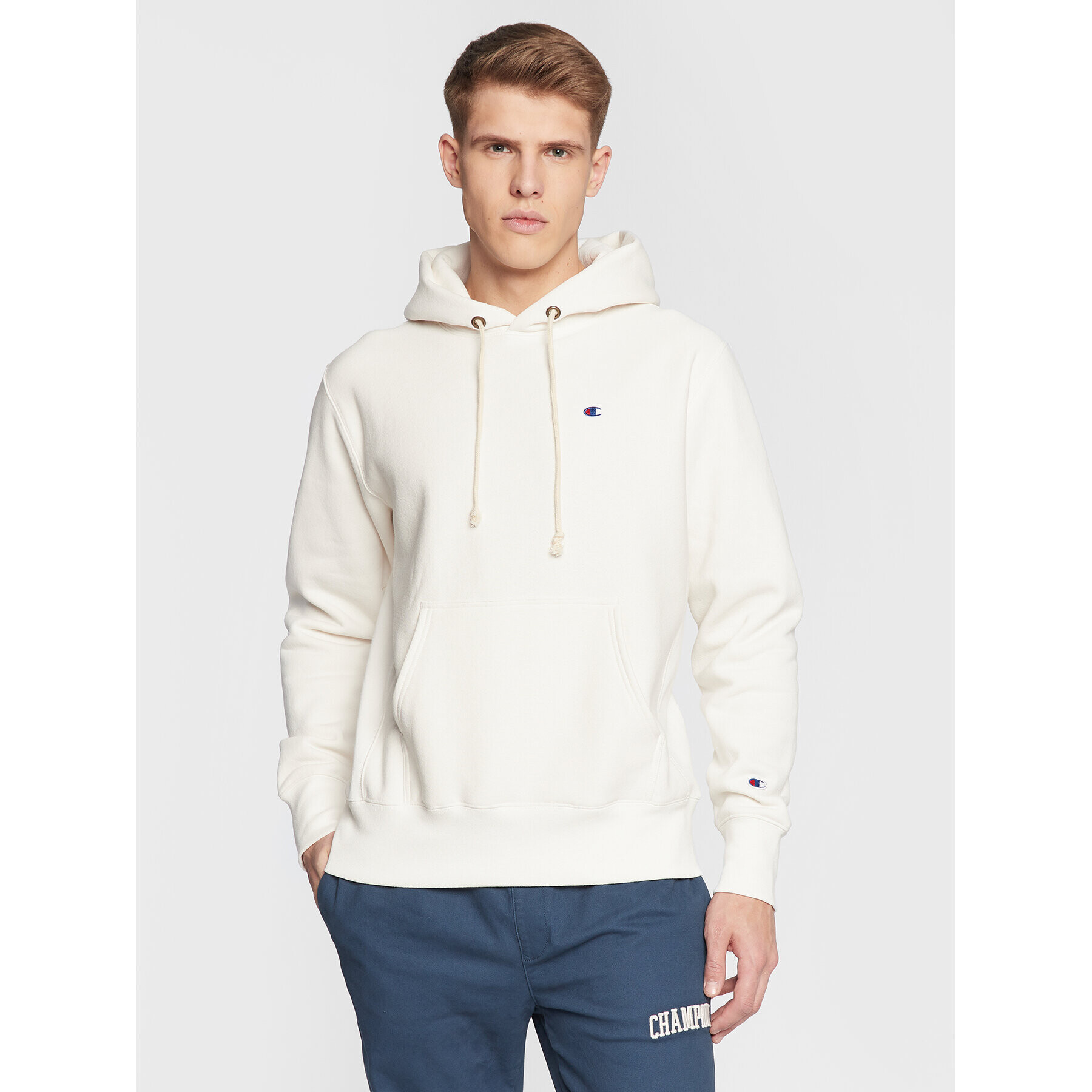 Champion Bluză Reverse Weave Fleece 217976 Bej Regular Fit - Pled.ro