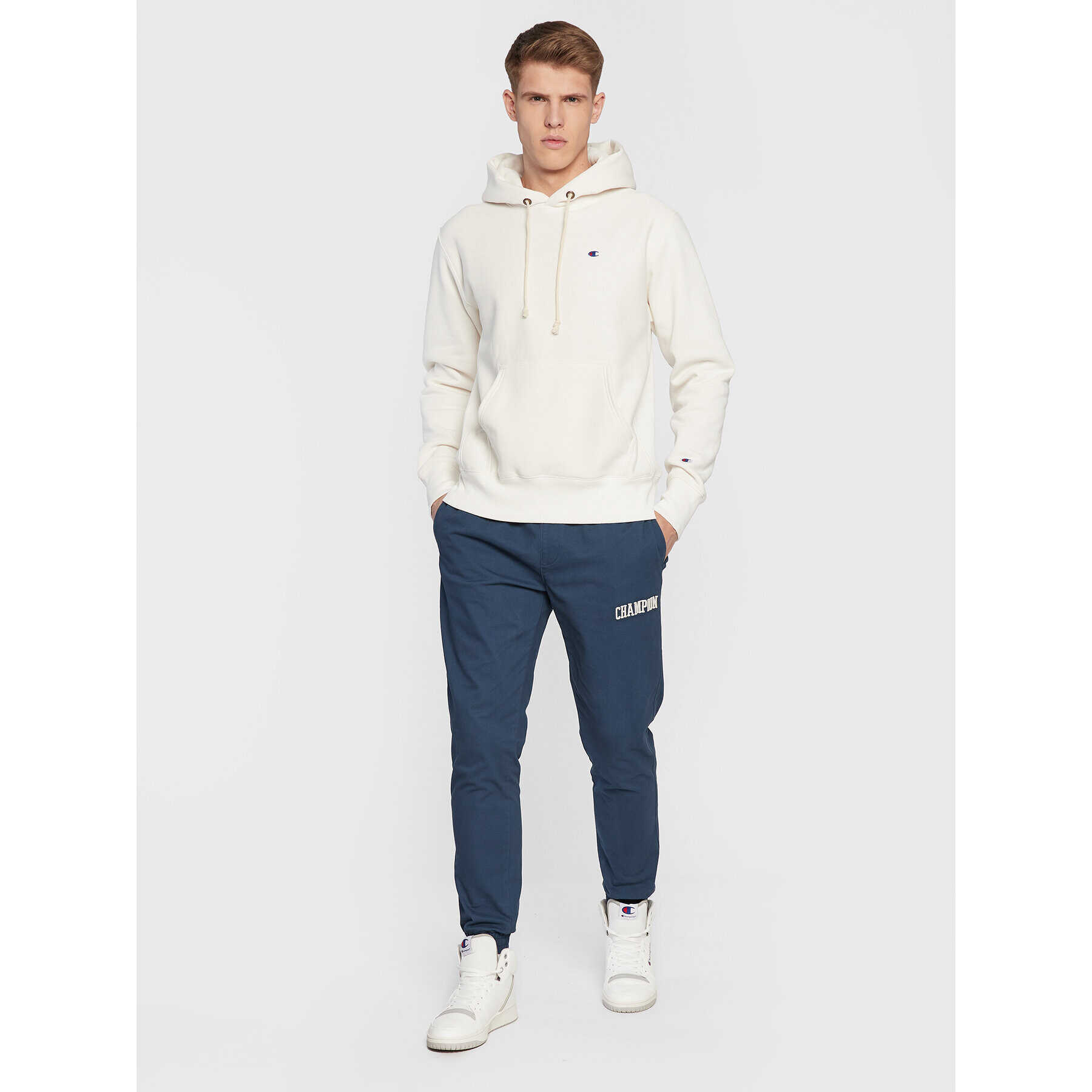 Champion Bluză Reverse Weave Fleece 217976 Bej Regular Fit - Pled.ro