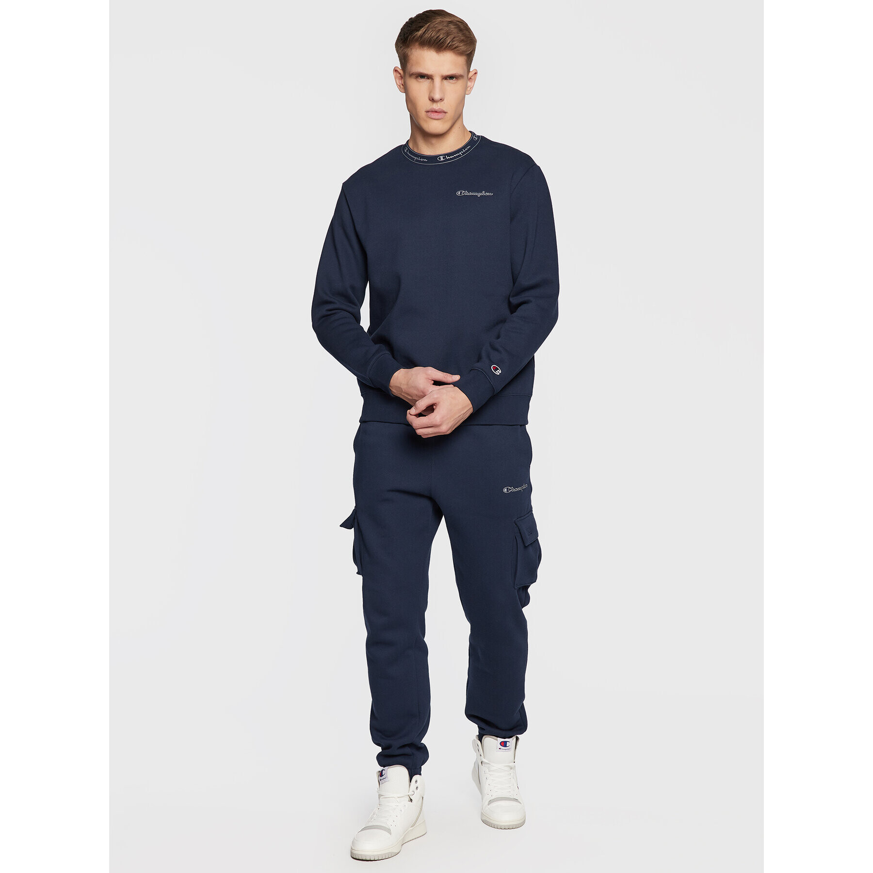 Champion Bluză Rib 217870 Bleumarin Regular Fit - Pled.ro