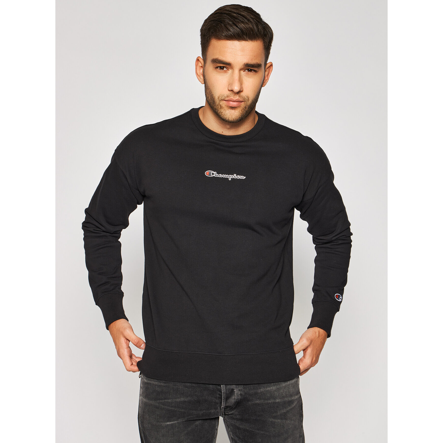 Champion Bluză Rochester Crewneck 214197 Negru Regular Fit - Pled.ro