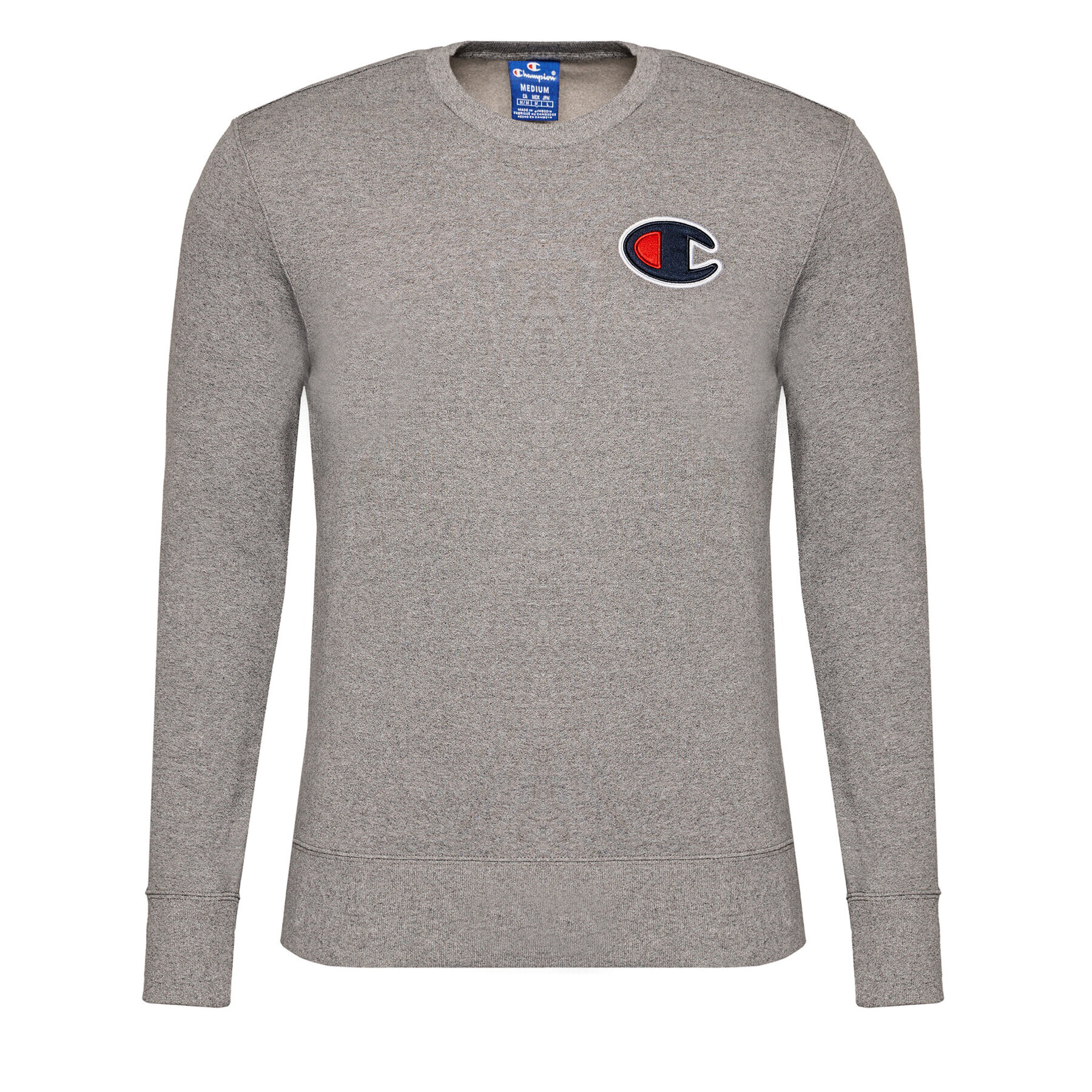 Champion Bluză Satin C Logo 214189 Gri Comfort Fit - Pled.ro