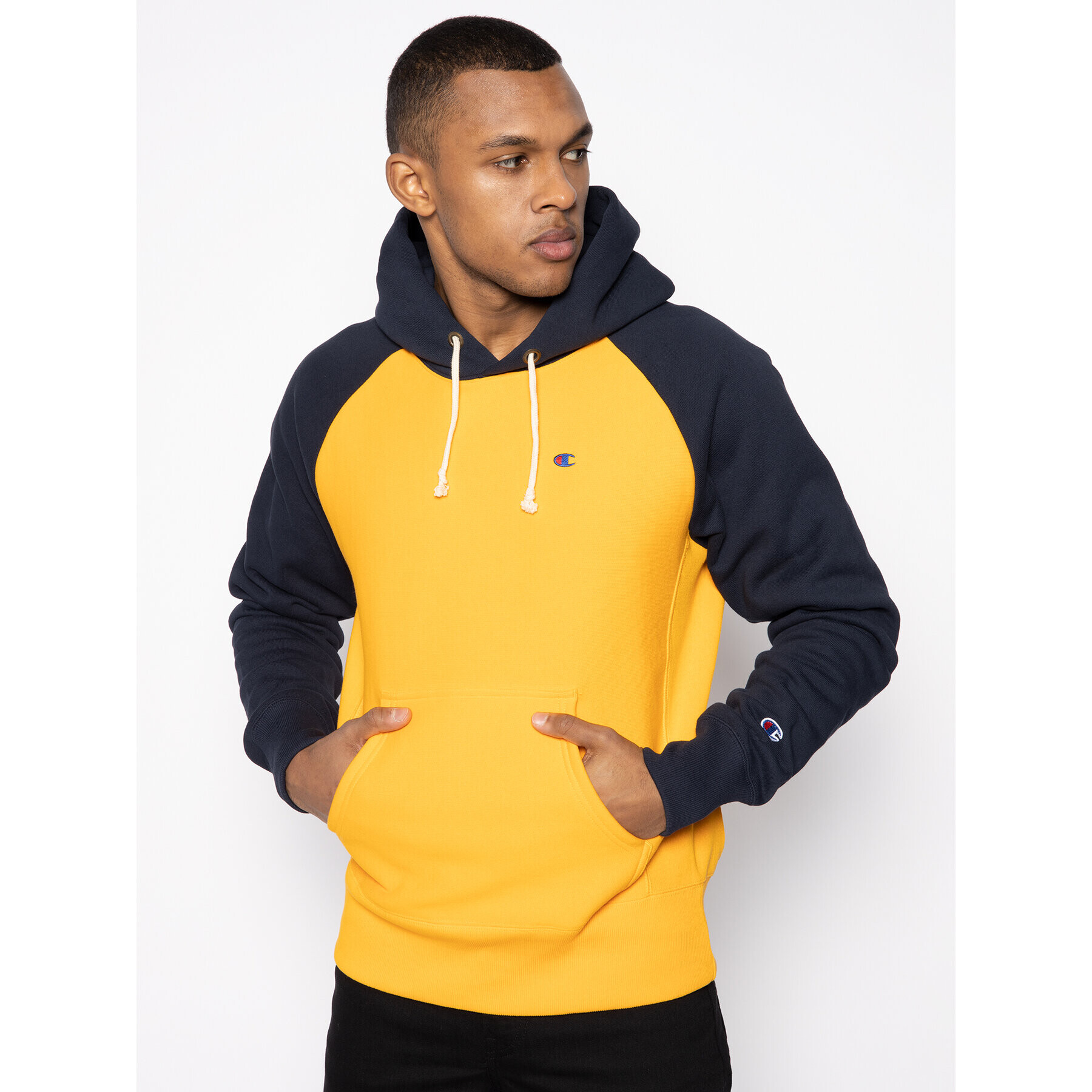 Champion Bluză Script Bicolor 214277 Galben Regular Fit - Pled.ro