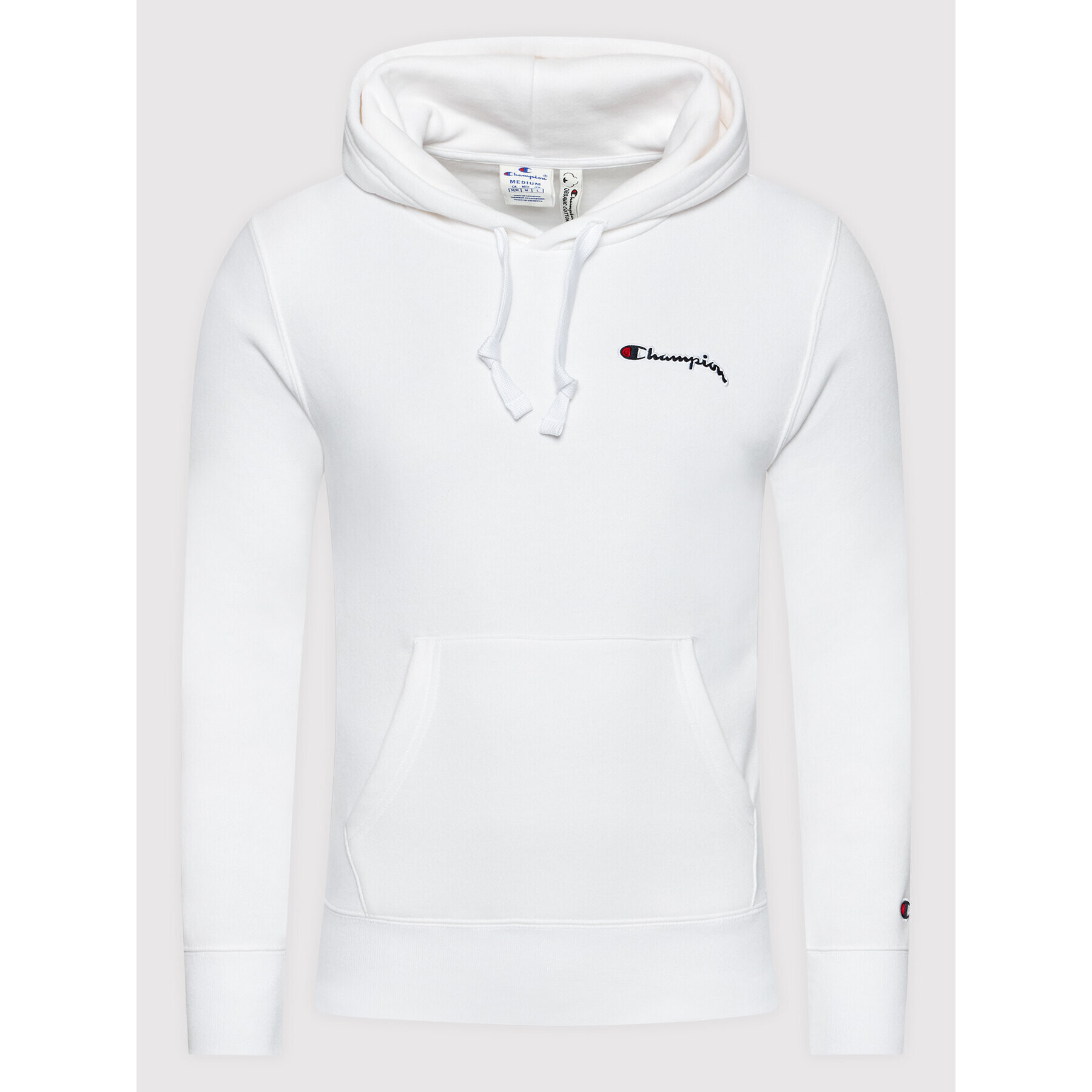 Champion Bluză Script Logo 216475 Alb Comfort Fit - Pled.ro