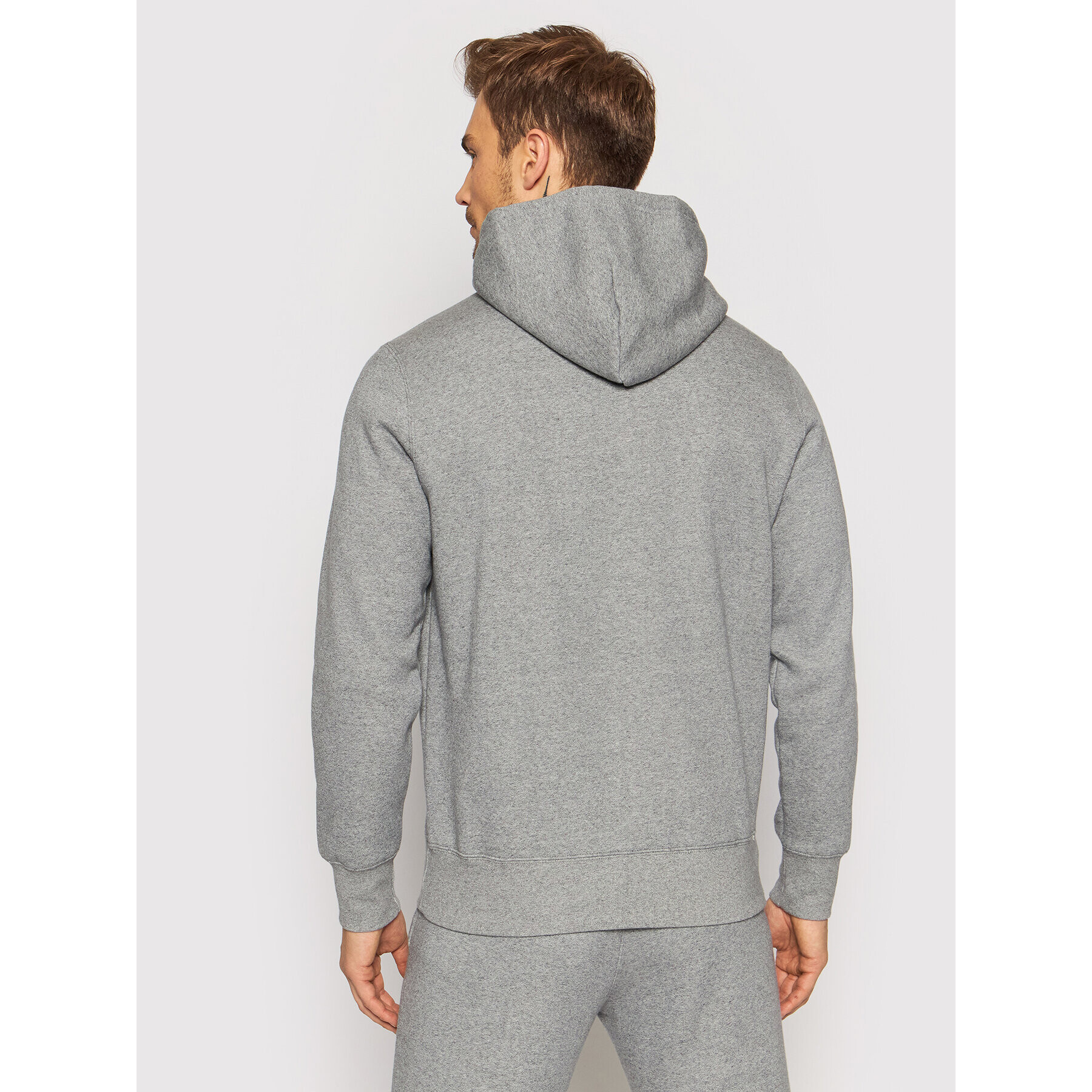 Champion Bluză Script Logo 216475 Gri Comfort Fit - Pled.ro