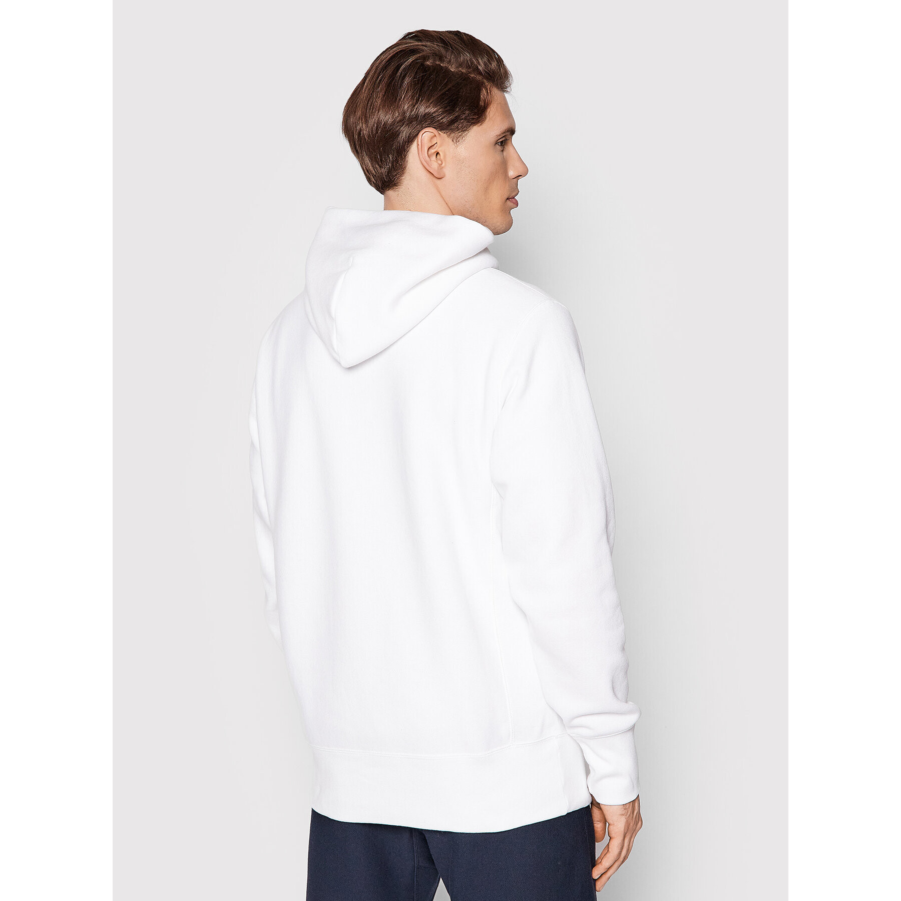 Champion Bluză Script Logo 216499 Alb Regular Fit - Pled.ro