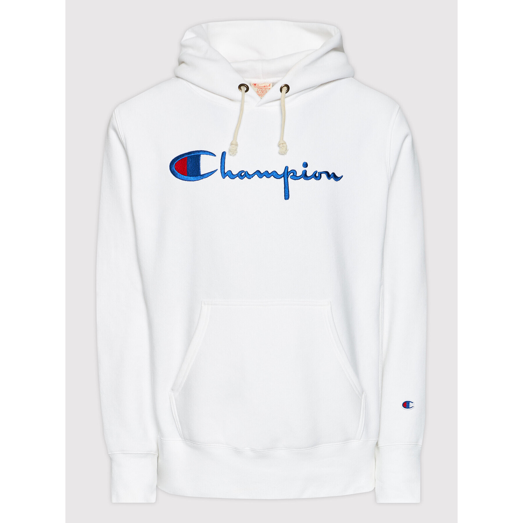 Champion Bluză Script Logo 216499 Alb Regular Fit - Pled.ro