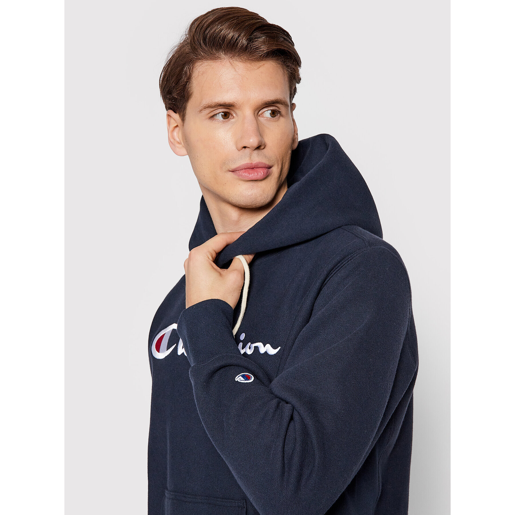 Champion Bluză Script Logo 216499 Bleumarin Regular Fit - Pled.ro