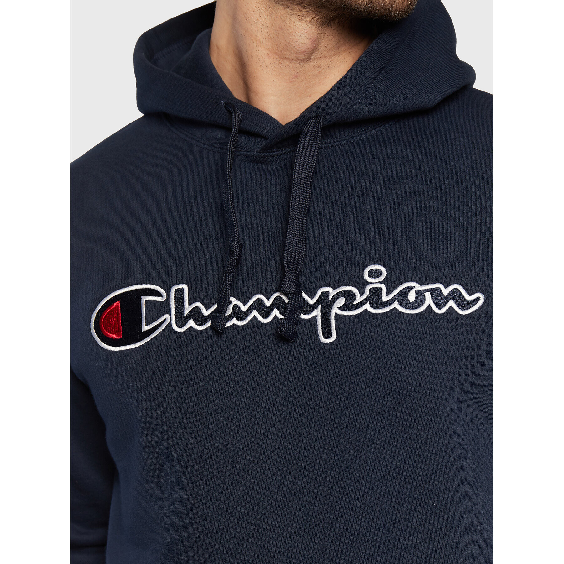 Champion Bluză Script Logo Embroidery 217858 Bleumarin Regular Fit - Pled.ro