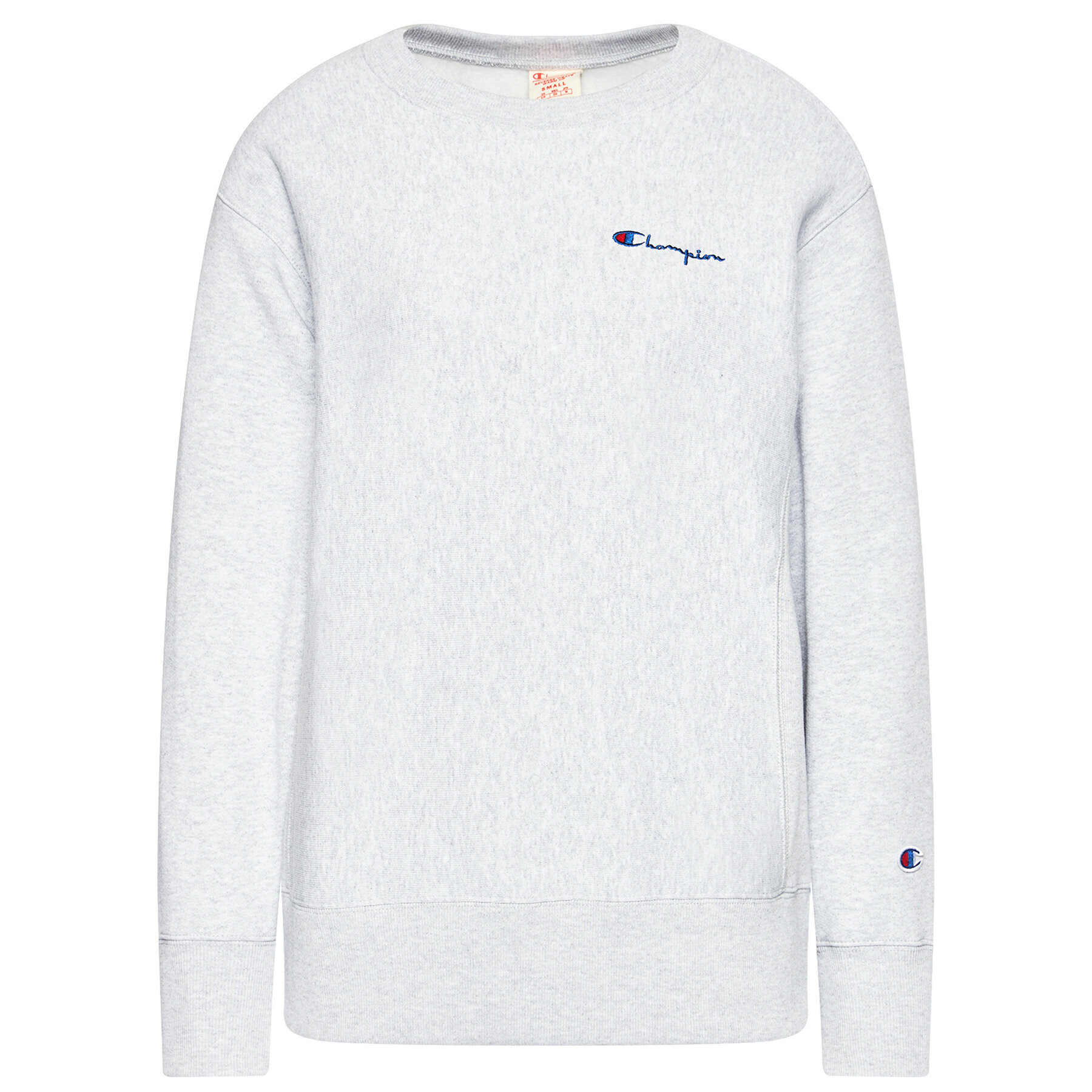 Champion Bluză Small Script Logo 113151 Gri Regular Fit - Pled.ro